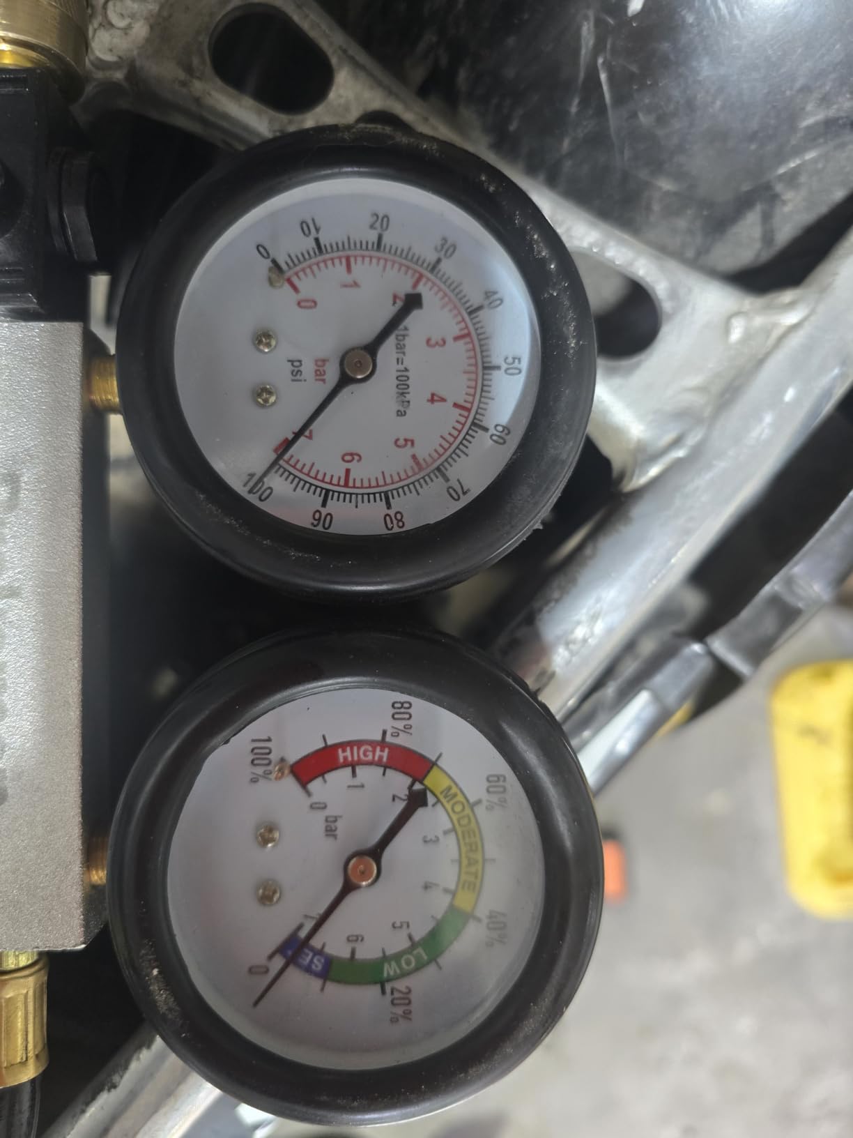 Engine Cylinder Leak Down Tester Kit; Gasoline Engine Leakdown Tester Kit with Extension Rod; Cylinder Leakage Tester Set for Pressure Check and Leakage Rate Test customer photo 2