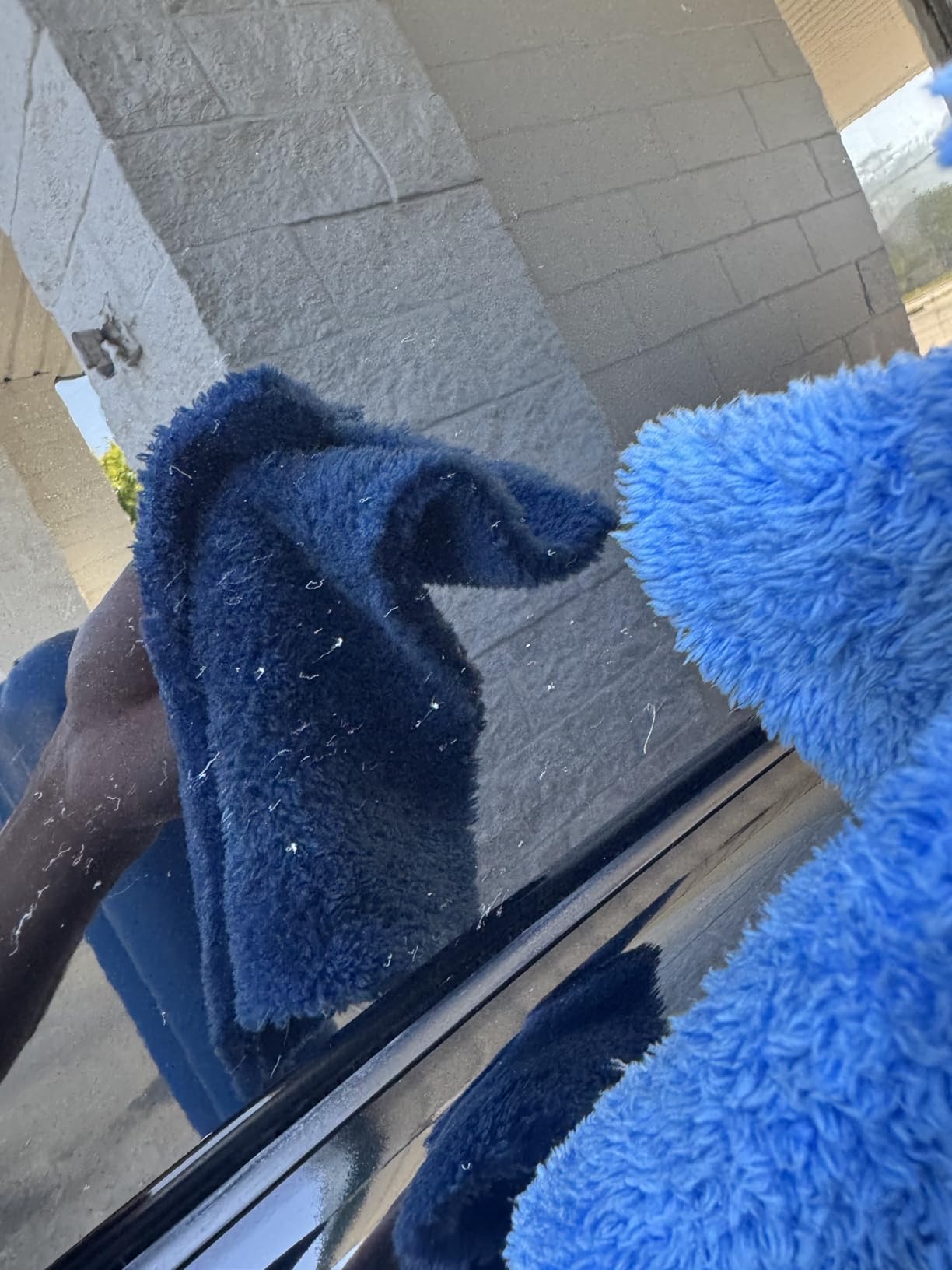 The Rag Company - The Eaglet 500 - Professional Korean 70/30 Blend; Super Plush Microfiber Detailing Towels; Perfect for Wheels, Mirrors, and More; 500GSM; 8inx8in, Blue (10-Pack) customer photo 1