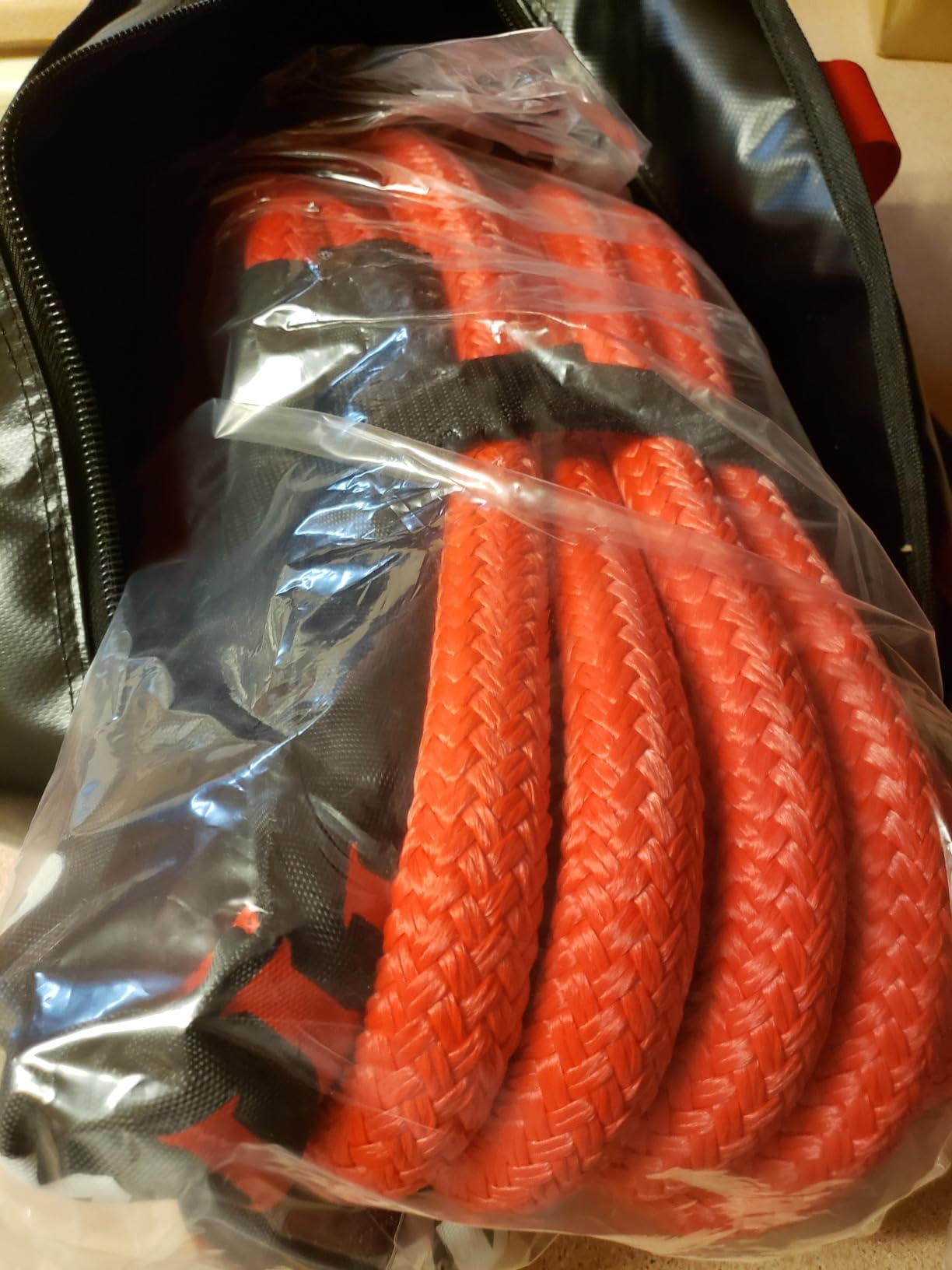 TYT Kinetic Recovery Rope,(1in x 30ft Red) 48,500lbs Snatch Strap, Heavy Duty Stretch Nylon Towing Ropes for Offroad Vehicle, Jeep, SUV, ATV, UTV, Tractor Elastic customer photo 2