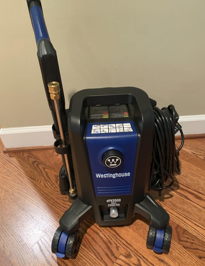 Westinghouse ePX3500 Electric Pressure Washer, 2500 Max PSI 1.76 Max GPM with Anti-Tipping Technology, Onboard Soap Tank, Pro-Style Steel Wand, 5-Nozzle Set, for Cars/Fences/Driveways/Home/Patios customer photo 1