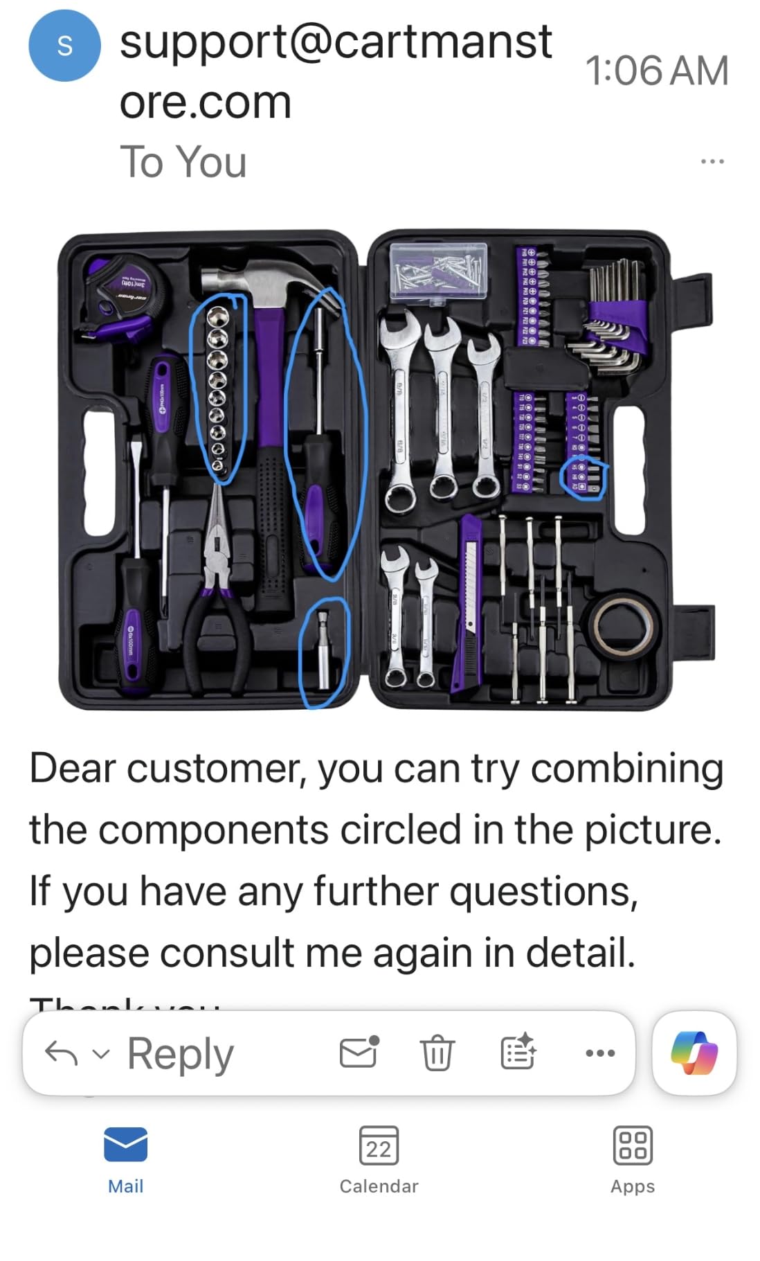 CARTMAN 148-Piece Automotive And Household Tool Set, Green Repair Kit Case customer photo 1