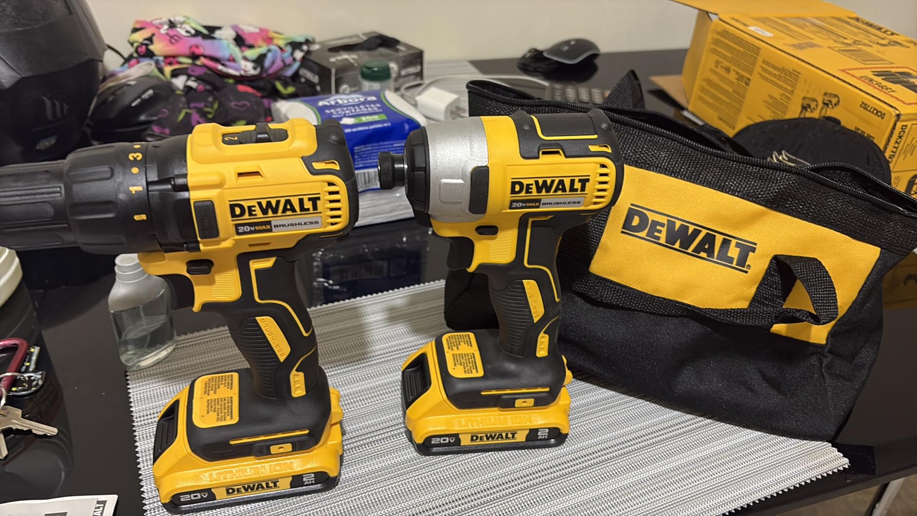 DEWALT 20V MAX Cordless Drill and Impact Driver, Power Drill Brushless 2-Tool Power Tool Combo Kit, Includes 2 Batteries, Charger and Bag (DCK277D2) customer photo 1