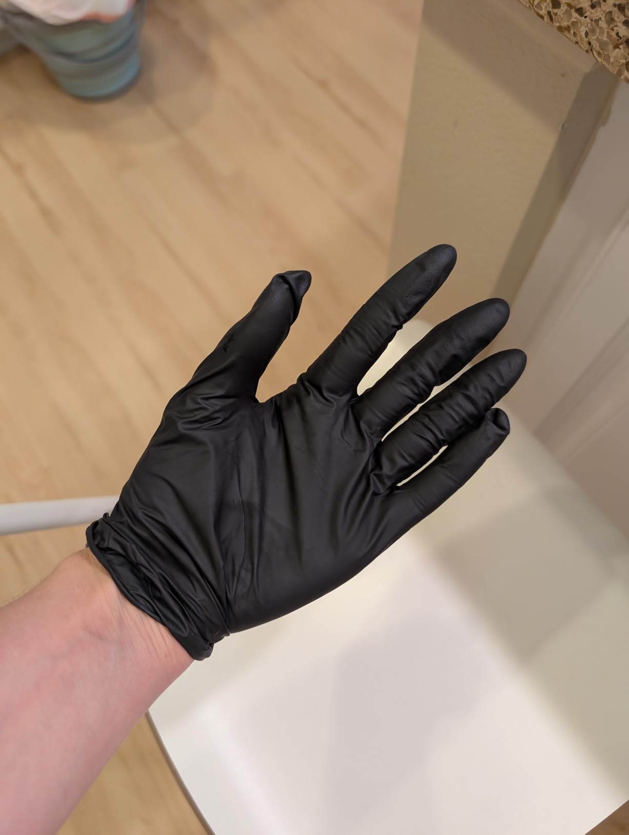 Inspire Black Nitrile Gloves HEAVY DUTY 6 Mil Nitrile Chemical Resistant Medical Cooking Cleaning Disposable Black Gloves customer photo 2