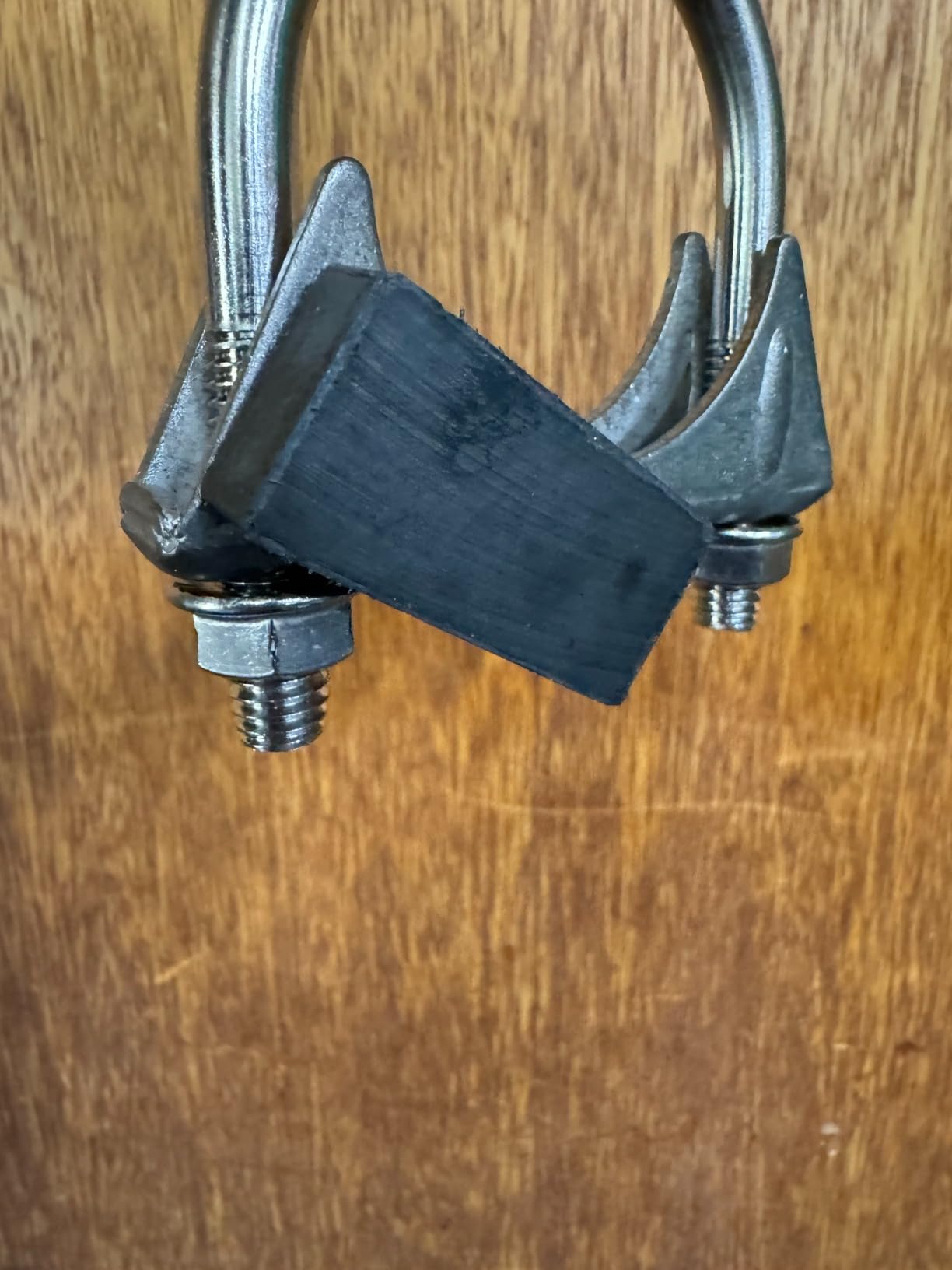4 inch Heavy Duty Exhaust U Bolt Clamp, Stainless Steel | M10 Thick Rod Heavy Duty U Clamps, Saddle Design with Reinforced Ribs, Hold Tightly and Strong customer photo 1