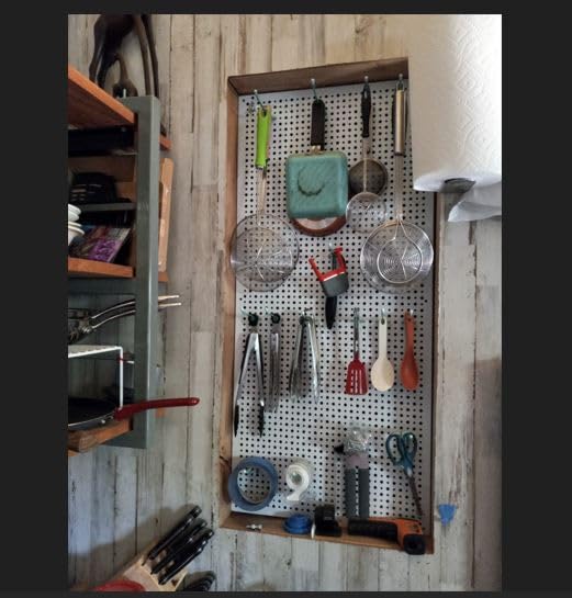 Peg Board, 3 Pack 16-Inch X 36-Inch Heavy Duty Steel Pegboard, Heavy Duty Black Pegboard for Walls, Garage, Workbench, Craft Room Tool Organization, Metal Pegboard Panels (Black) customer photo 1