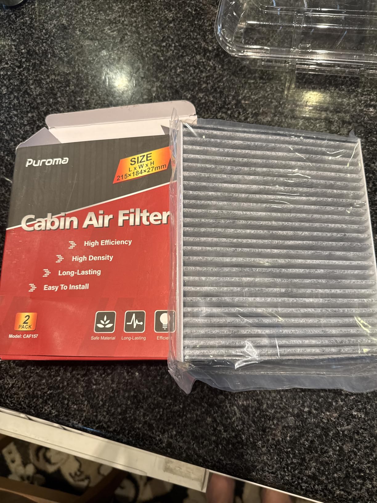 Puroma 1 Cabin Air Filter Activated Carbon for CP157 CF12157 Lexus Toyota | For Subaru Avalon Camry Corolla Highlander, Easy installation, Odor Removal, High Airflow Capacity, Long-lasting, Multi-layer customer photo 2