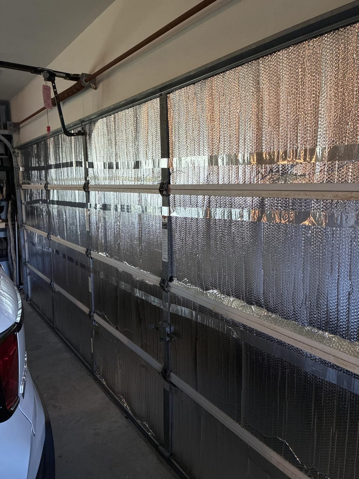 16P Garage Door Insulation Kit Panels 6MM 16x8FT for Double Garage Door, Pre-Cut Bubble Reflective Aluminum Foil Sheet 120 Tape, DIY Install Temperature Control Block Summer Heat & Winter Cold(24x48) customer photo 2