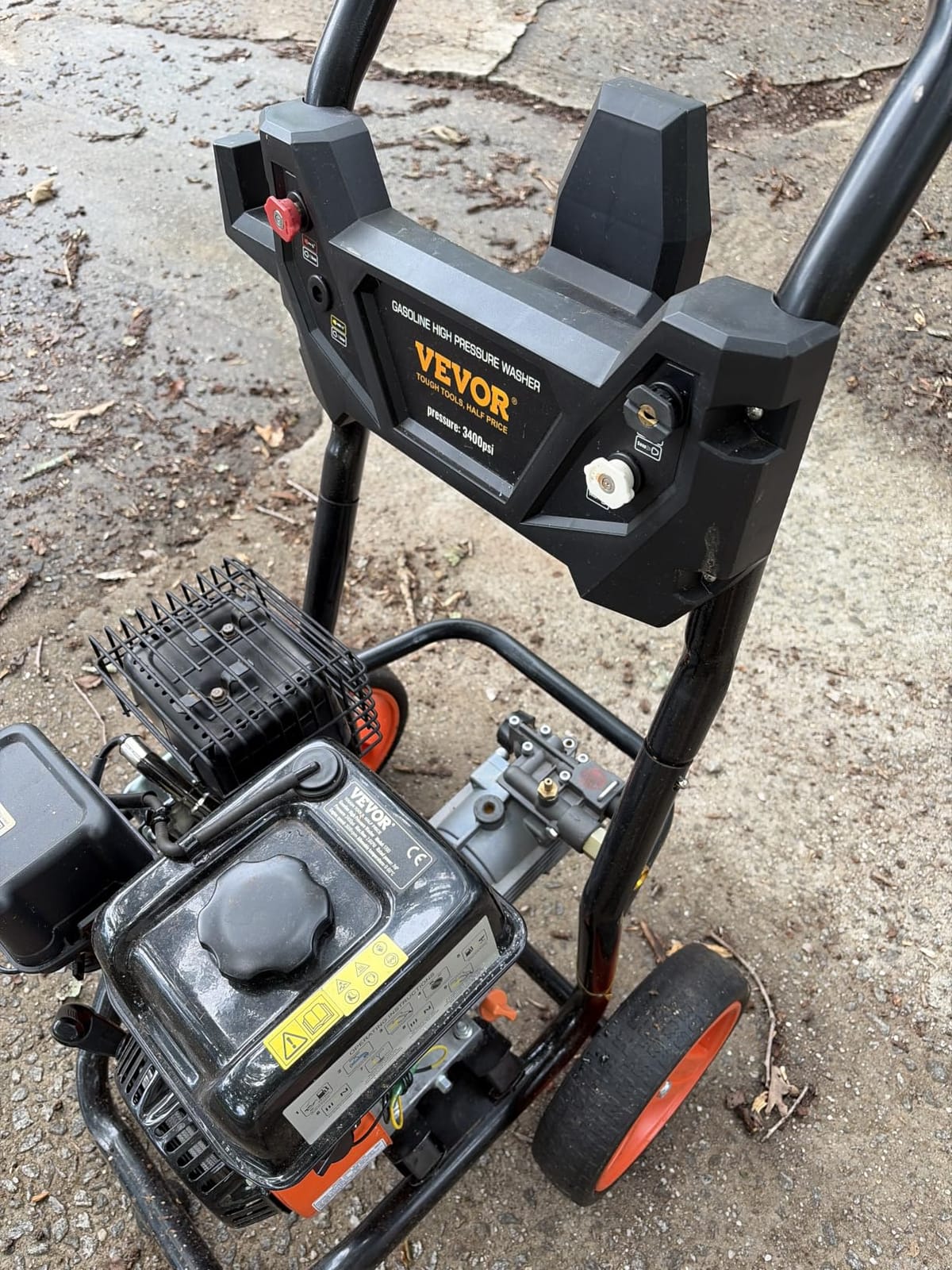 VEVOR Gas Powered Pressure Washer 3400 PSI 2.6 GPM, with Spray Gun and Extension Wand, 5 Quick Connect Nozzles, Copper Pump customer photo 2