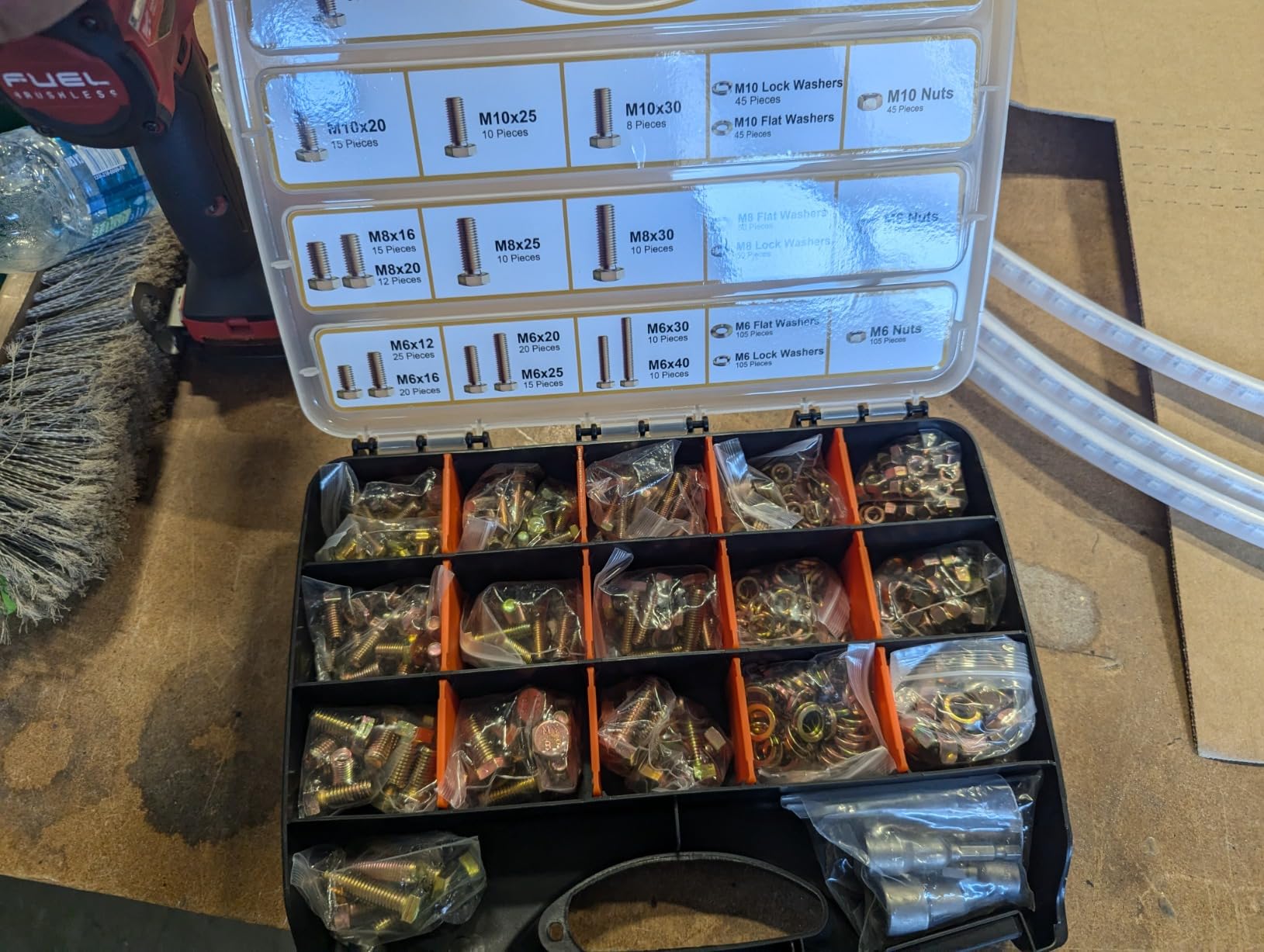 Mywish 448PCS M5 M6 M8 Screw Set, Metric Bolt Assortment, 304 Stainless Steel, Nuts and Bolts Set Flat & Spring Washers, Hex Head Cap Screws Bolts and Nuts Kit, Fully Thread customer photo 1