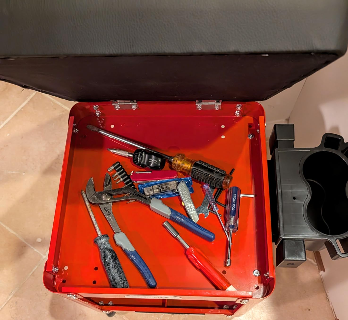 Rolling Creeper Garage Shop Seat, Padded Mechanics Stool with Tool Tray Storage, 330 LBS Capacity customer photo 1
