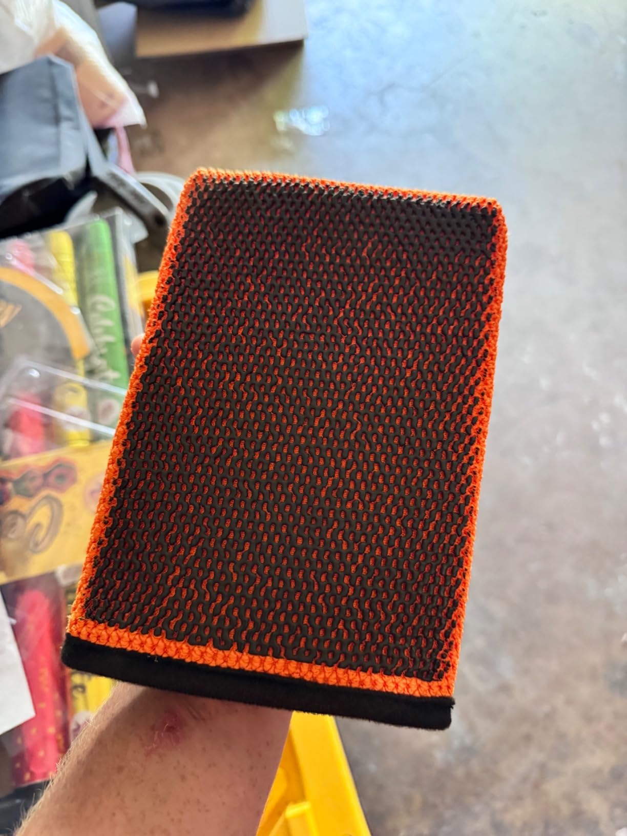 Suds Lab SC Synthetic Clay Mitt, Reusable Clay Bar Mitt, Car Detailing | Remove paint overspray, water spots, tree sap & rail dust from paint, glass & plastic customer photo 1