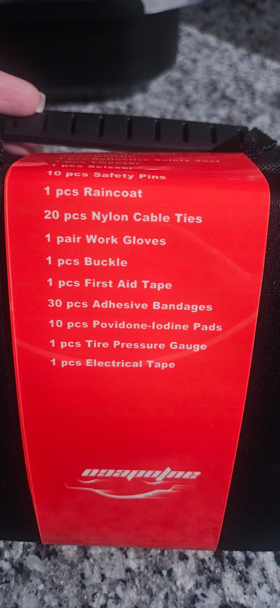 Car Roadside Emergency Kit, Portable Car Safety Kit Car Kits for Emergency, Black customer photo 1