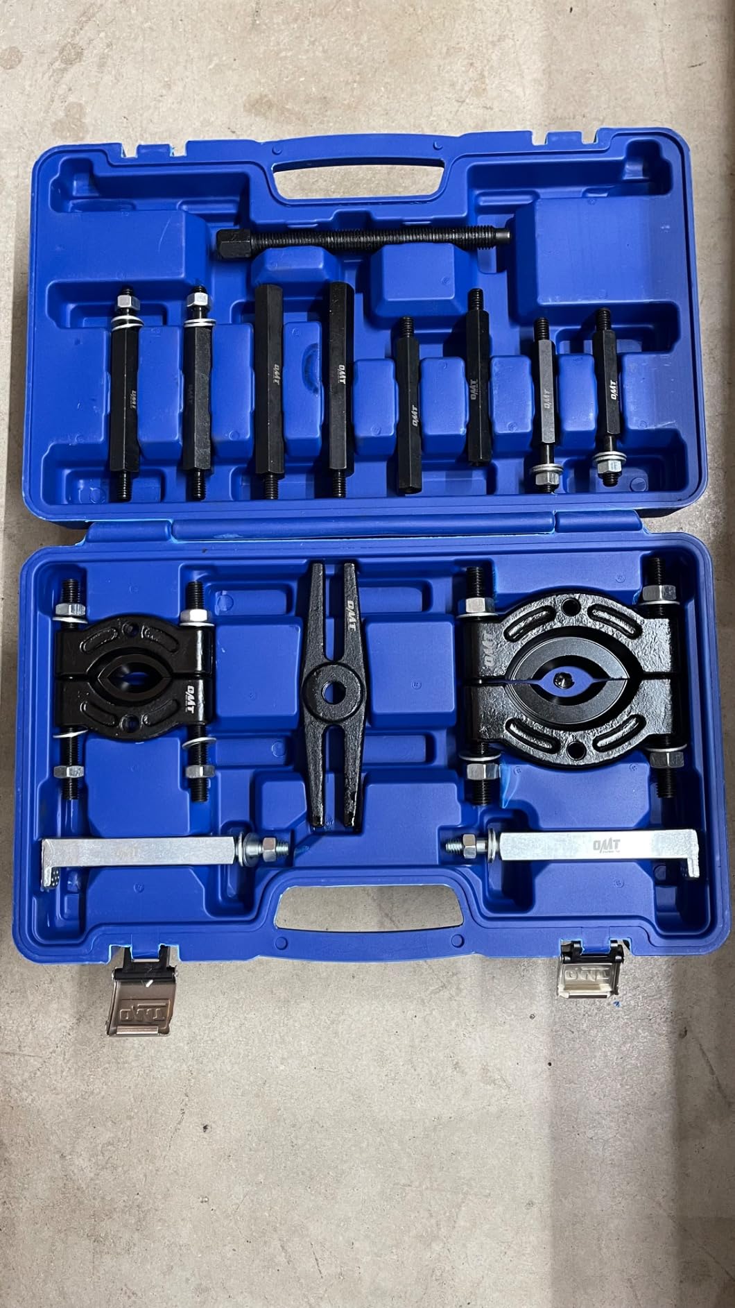 OMT Bushing Driver Tool & Bearing Press Kit, 5-Ton Bearing Puller Tool Set - Complete Bushing & Bearing Service Kit, 5 Ton Capacity Bearing Separator with 2