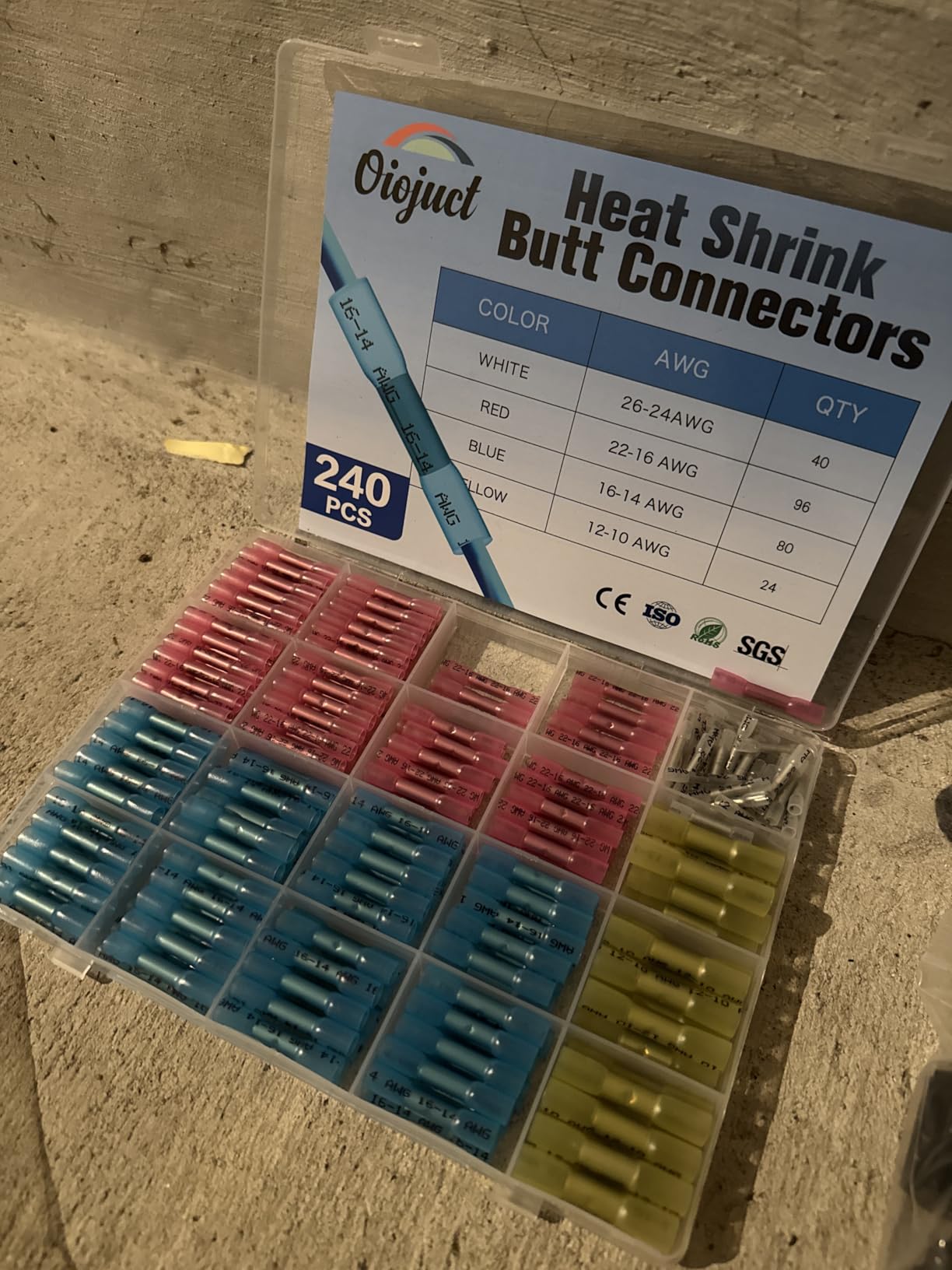 Heat Shrink Butt Connectors Kit, Waterproof Electrical Splice Crimp Terminal for Automotive Wiring, Marine Grade Heat Shrink Wire Connectors Set (240Pcs) customer photo 2