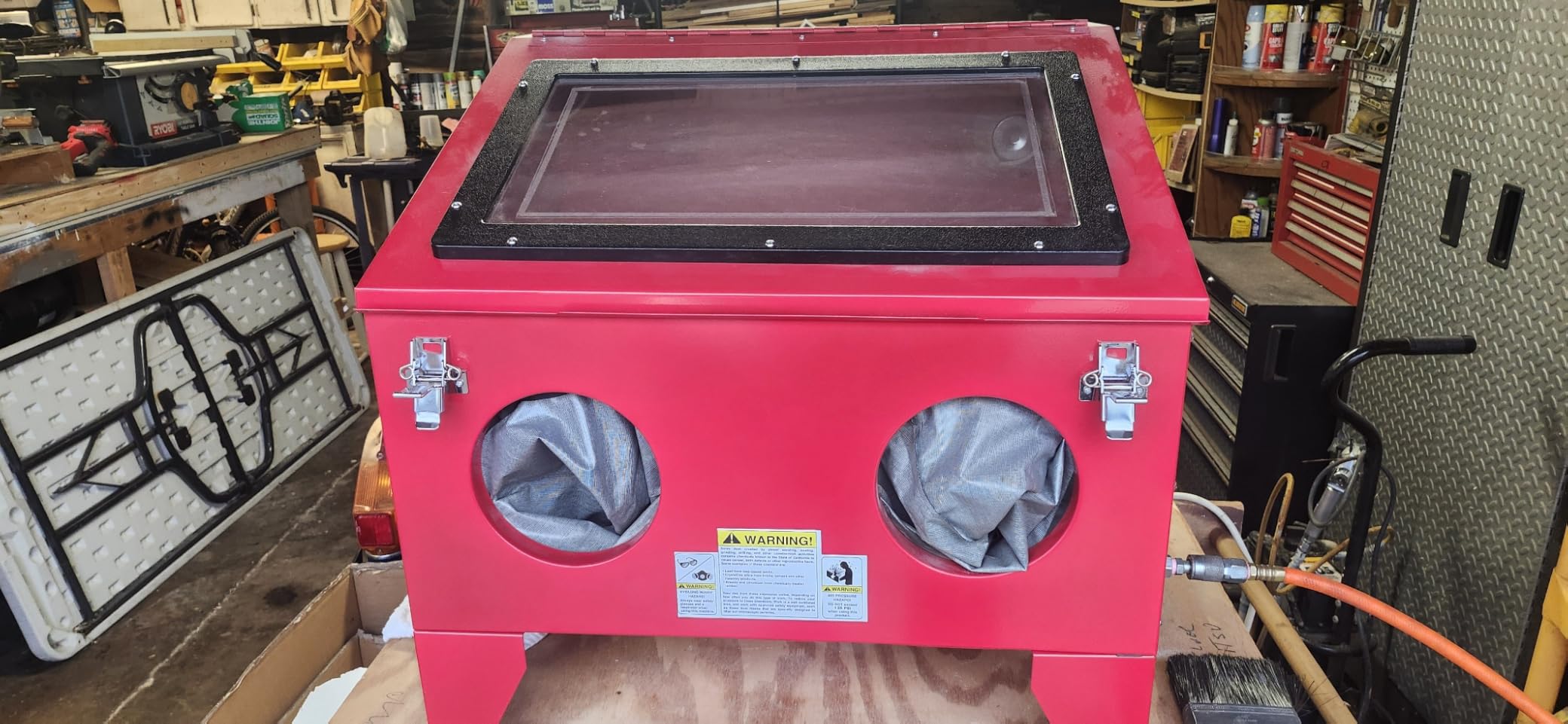 90 Gallon Sandblasting Cabinet,Red customer photo 1