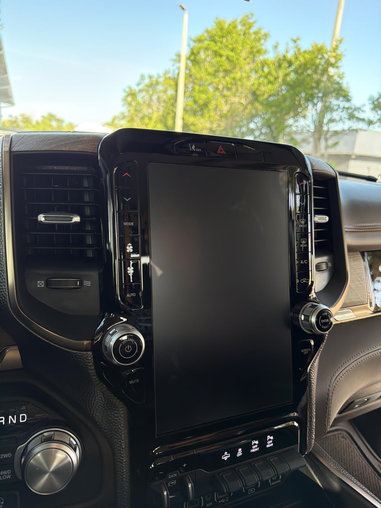 Anti-Glare Matte 2019-2026 Ram 1500/2500/3500 Screen Protector, for Ram Trucks 12-inch Touchscreen (Laramie/Rebel/RHO/Limited/TRX), 9H Tempered Glass 2025 Ram Accessories Anti-Fingerprint 12