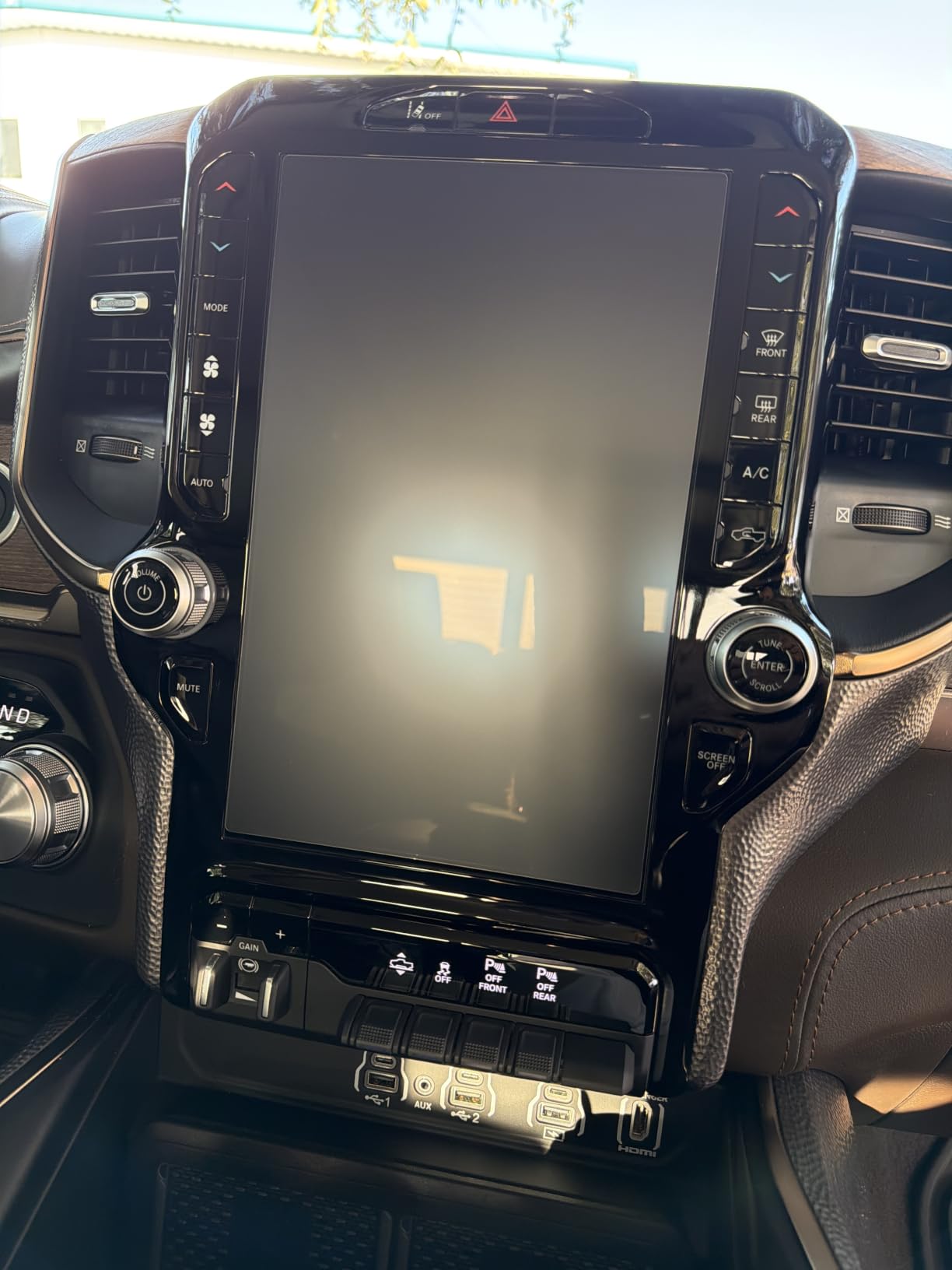 Anti-Glare Matte 2019-2026 Ram 1500/2500/3500 Screen Protector, for Ram Trucks 12-inch Touchscreen (Laramie/Rebel/RHO/Limited/TRX), 9H Tempered Glass 2025 Ram Accessories Anti-Fingerprint 12