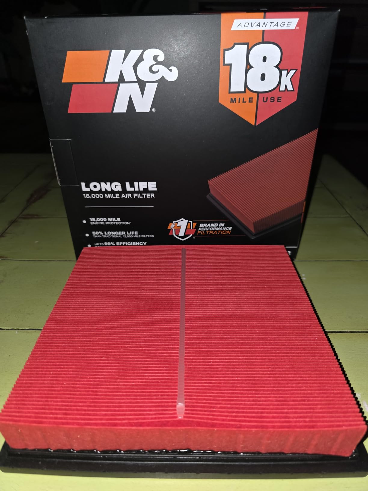 K&N Engine Air Filter: Long Life 18,000 Mile Replacement Air Filter: Compatible 2010-2026 Toyota/Lexus/Mitsubishi (Highlander, RAV4, Sienna, Avalon, Camry, ES 350, NX300, Rx350, L200, Triton) KNA-2443 customer photo 2