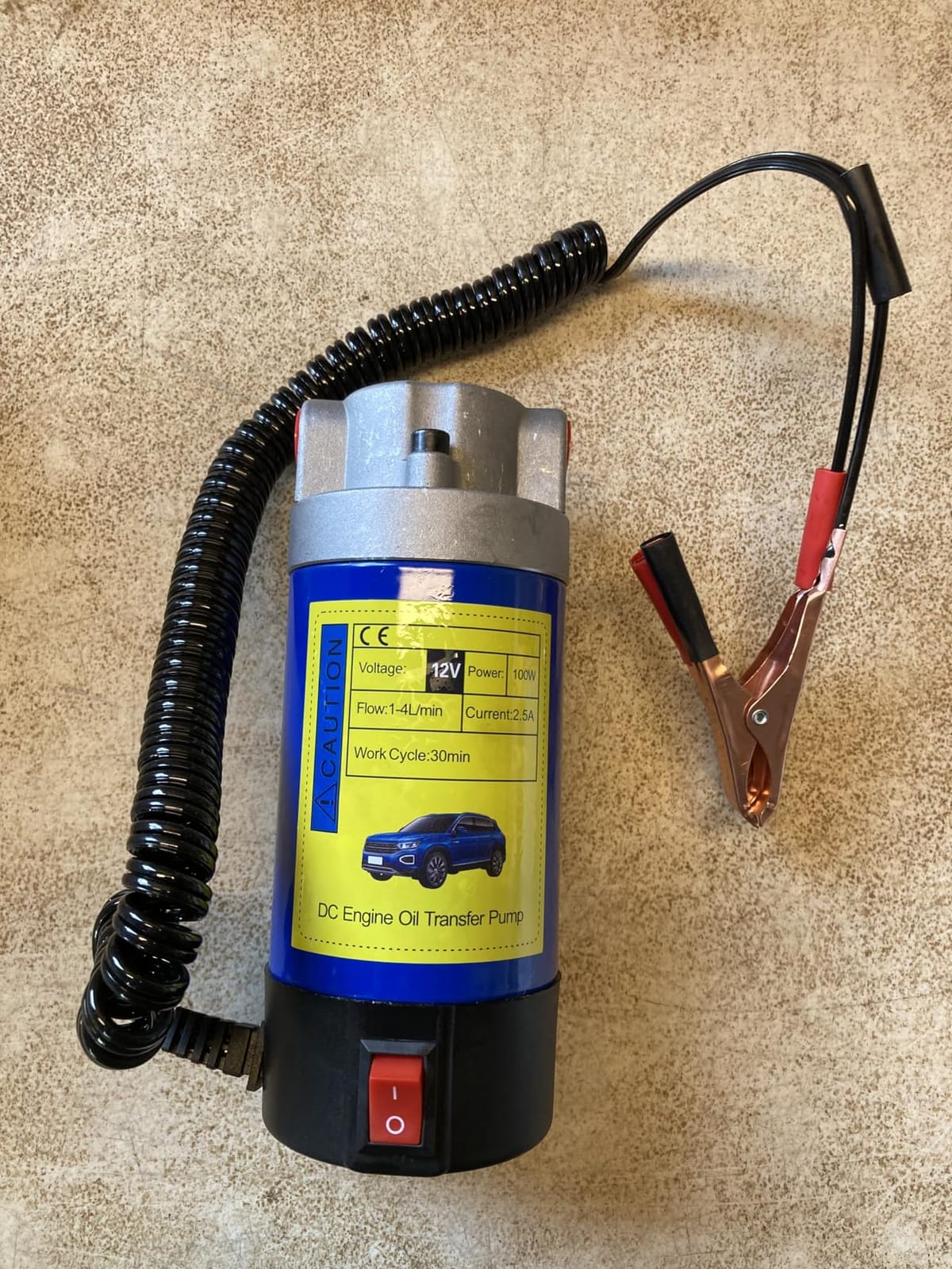Oil Pump 12V 100W, Oil Extractor Pump for DIY Engine Oil Change | Electric Fluid Transfer Pump for Motor Oil, Gear Oil, Trans Fluid Removal, Self-Priming Oil Transfer Pump for Car, Mower,Boat customer photo 2