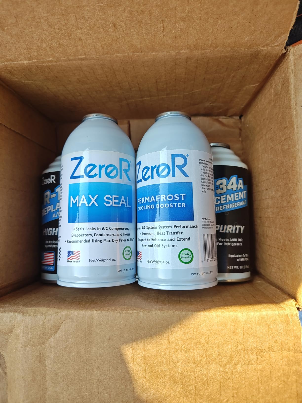 ZeroR Premium Repair & Recharge Kit for R134a Refrigerant Systems | Max Seal, Permafrost, R134a Replacement | 24