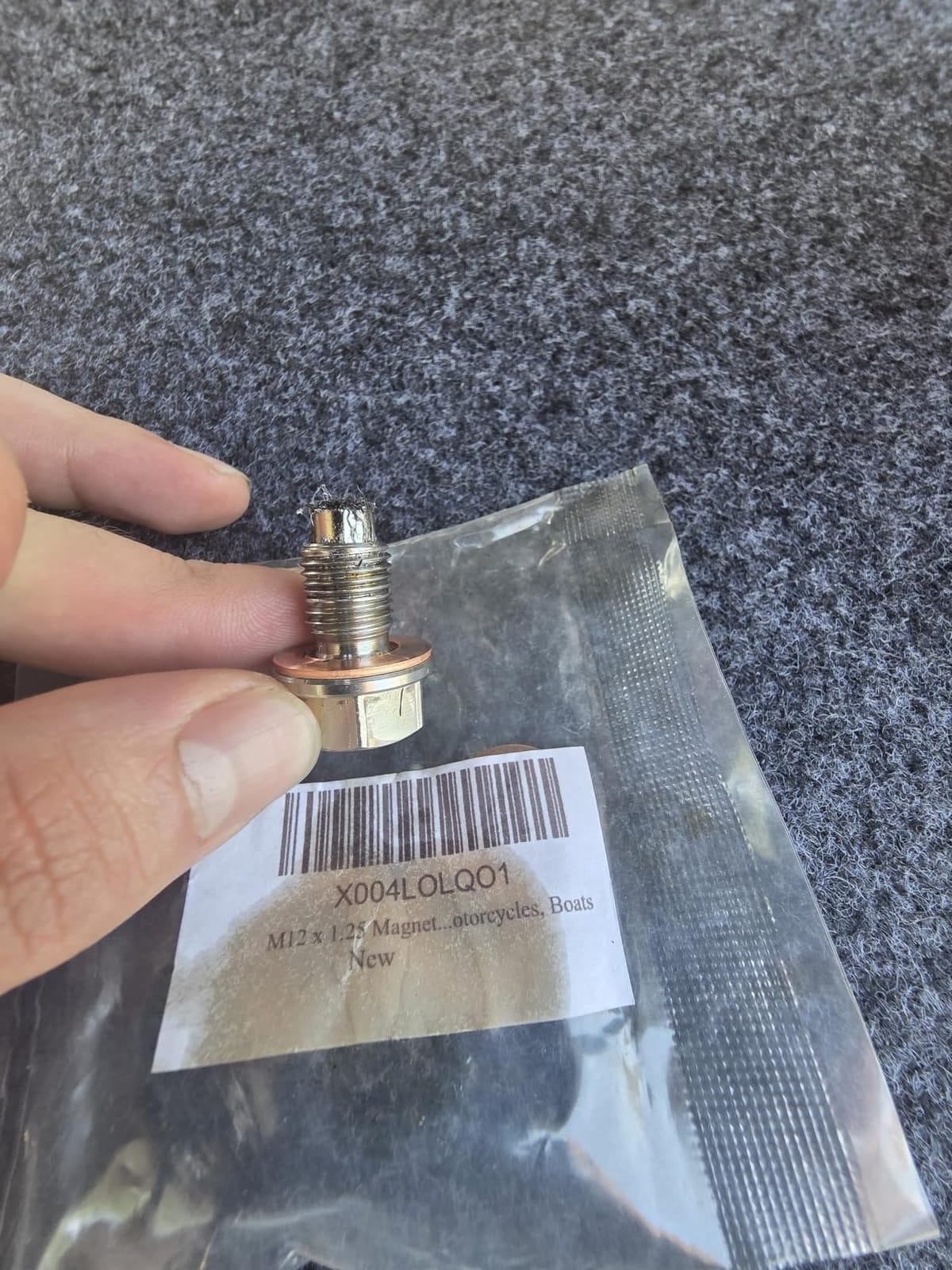 M14x1.5 Magnetic Oil Drain Plug, Magnetic Stainless Steel Oil Pan Drain Nut Bolt with 5PCS Copper Crush Washer Anti Leakage, Universal Leak-proof Replacement,Fits Most Cars,Motorcycles,Boats customer photo 2