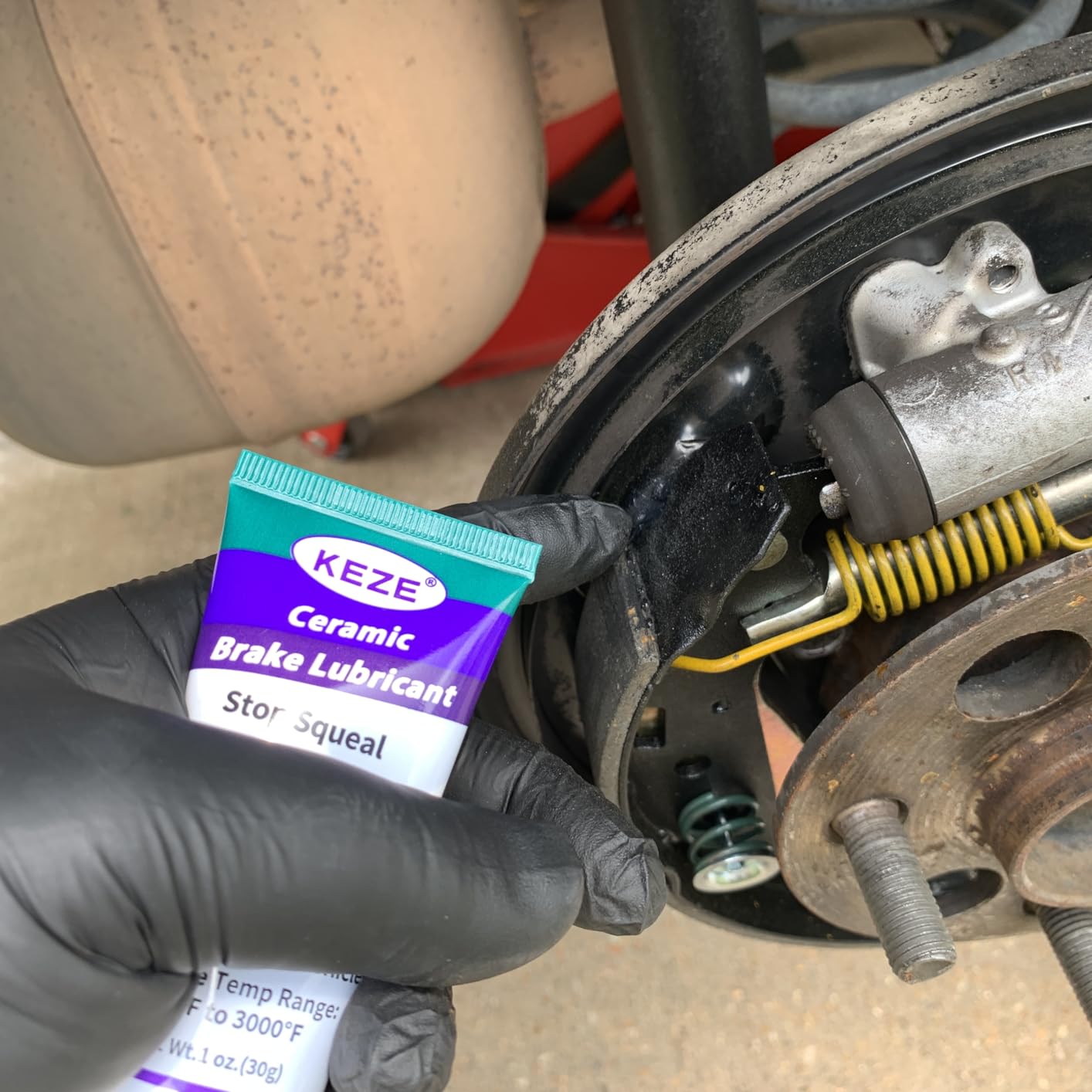 Keze High Temp Ceramic Brake Caliper Grease and Pin Parts Lubricant, 8 oz Brush Top Can customer photo 1