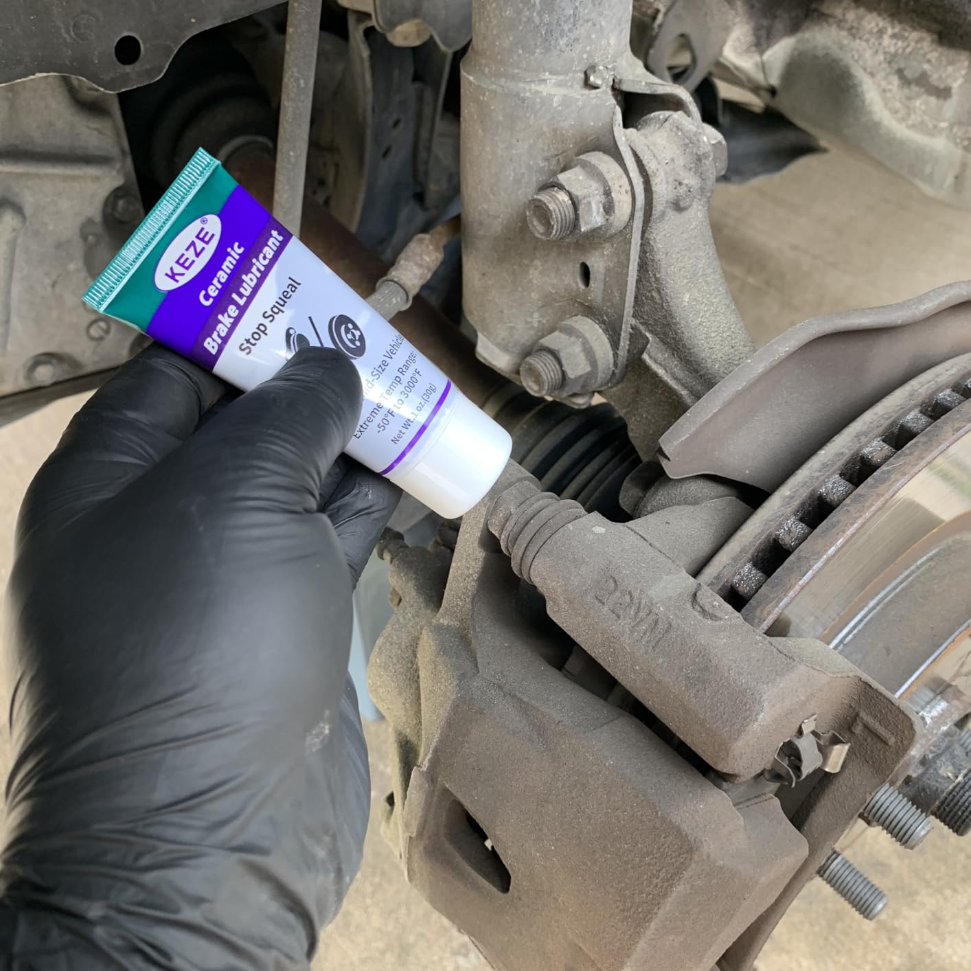Keze High Temp Ceramic Brake Caliper Grease and Pin Parts Lubricant, 8 oz Brush Top Can customer photo 2