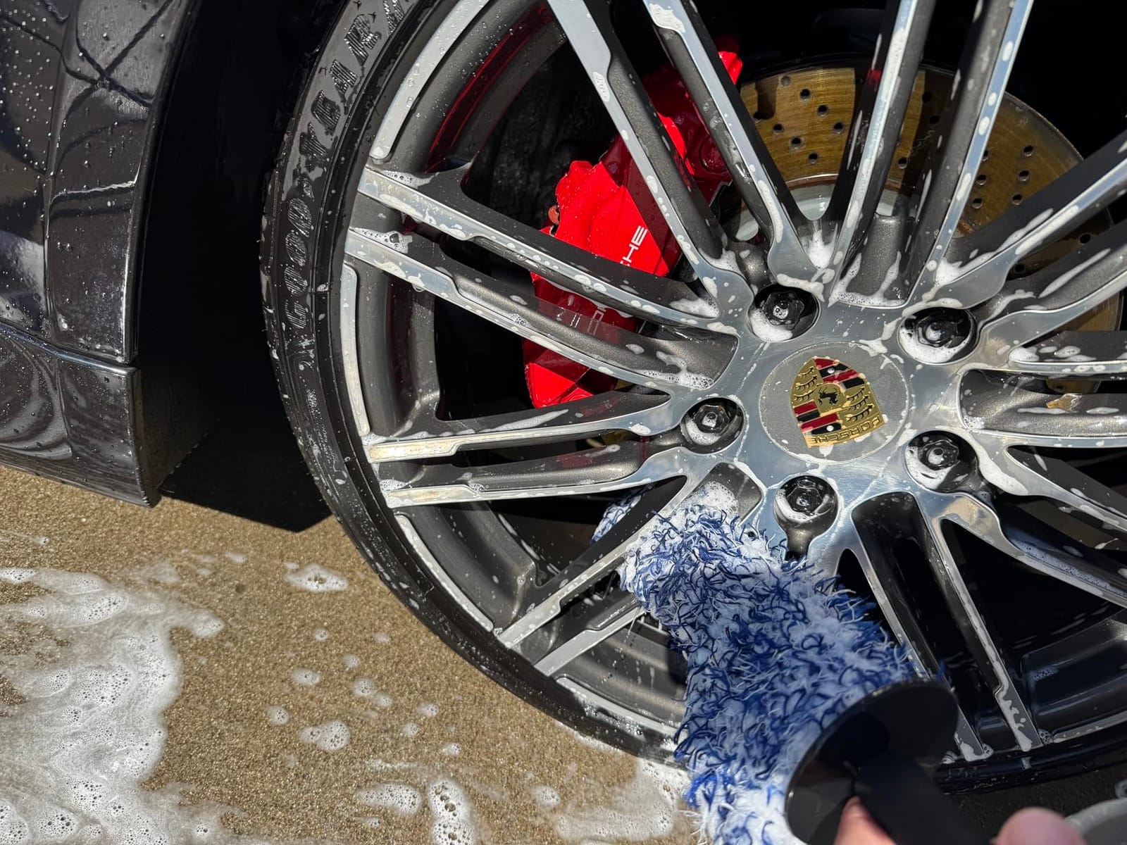 [Barrel Blade Lite] Microfiber Wheel Brush - Blue Plush customer photo 1