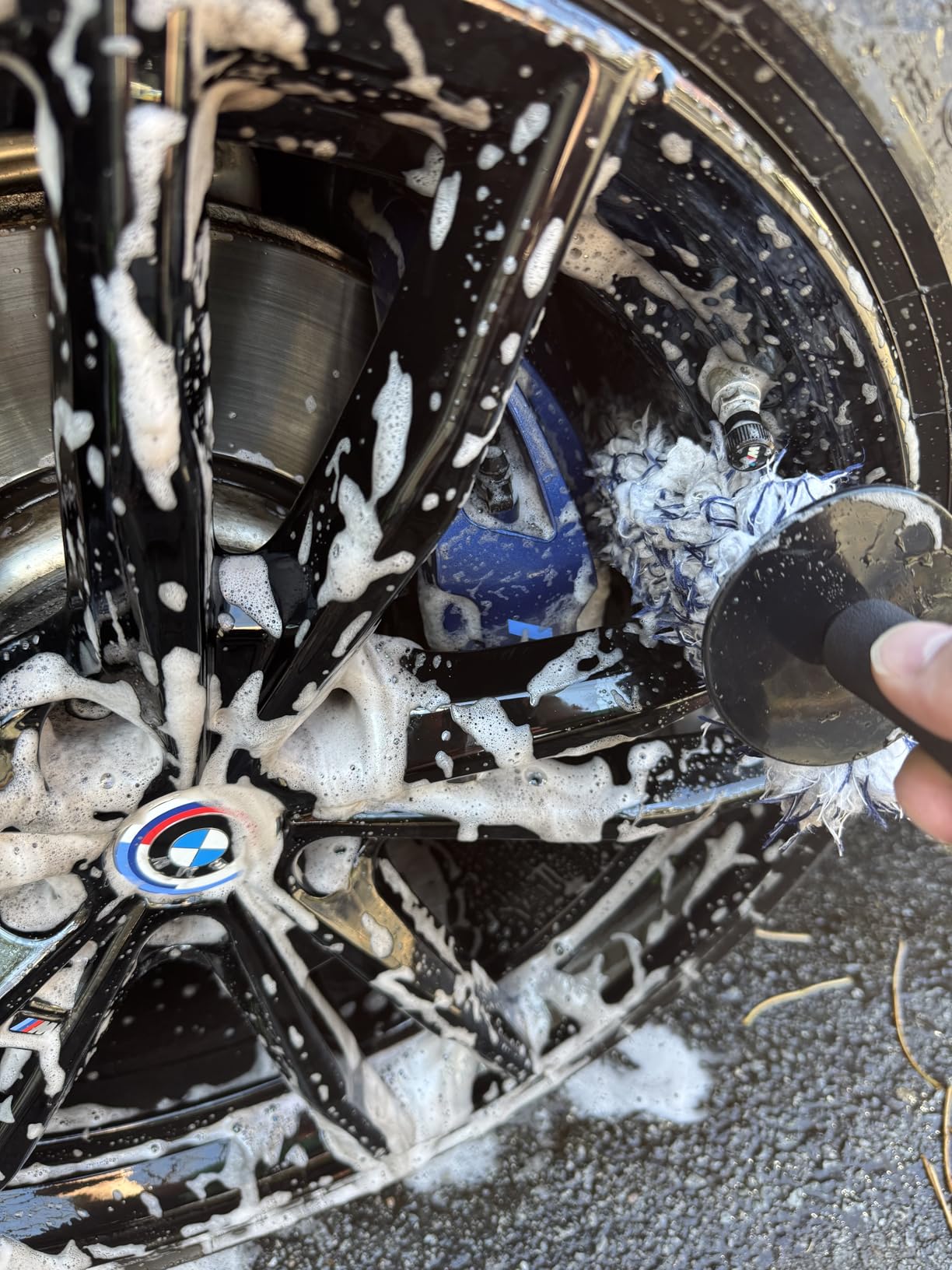 [Barrel Blade Lite] Microfiber Wheel Brush - Blue Plush customer photo 2