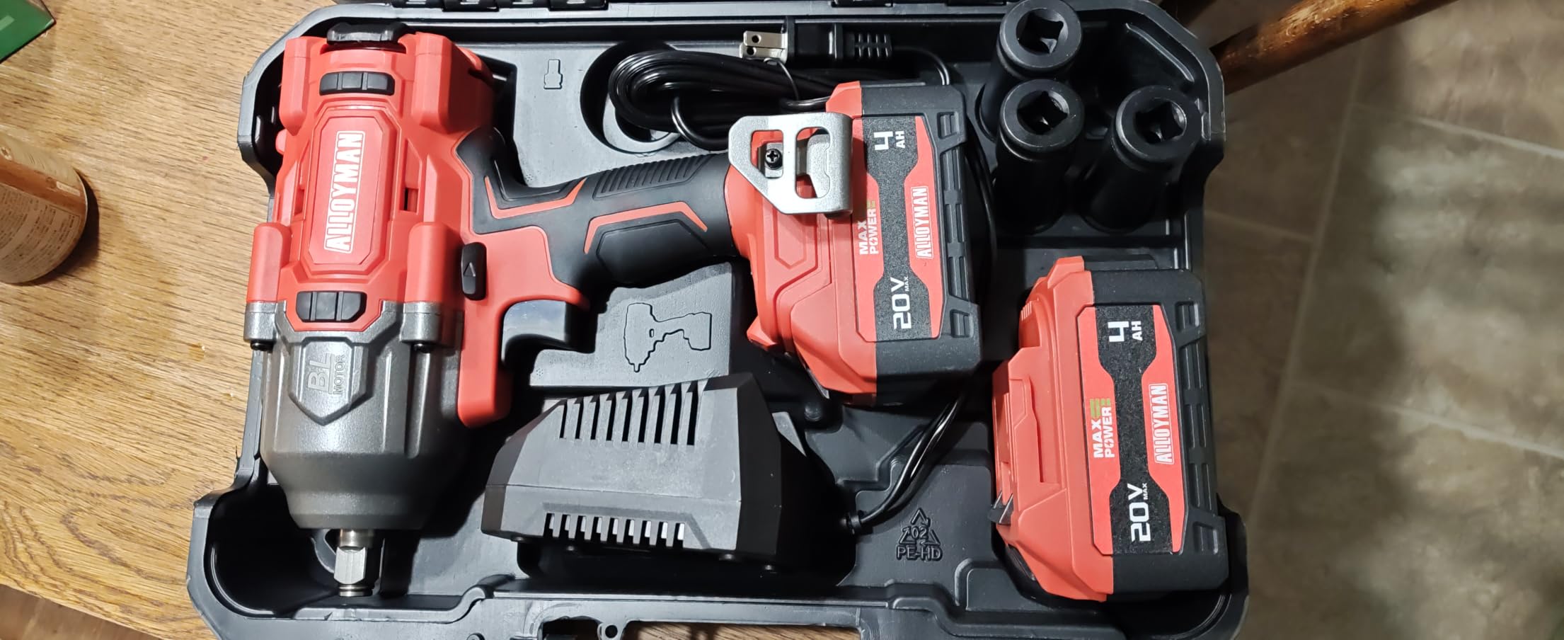 Alloyman Cordless Impact Wrench, 1475Ft-lbs (2000N.m) 1/2