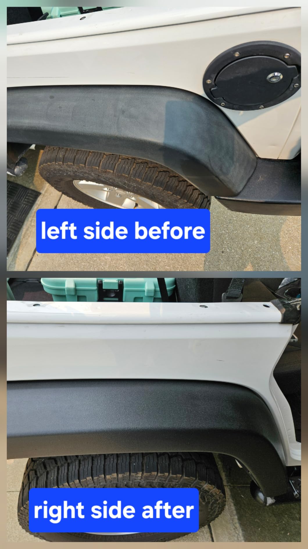 ExoForma Black Trim Restorer - Lasts 6+ Months, Dye Infused Waterproof Plastic Restorer for Cars - Perfect for Faded Bumpers, Trim & Vinyl on Jeeps, Truck Beds, Avalanches & ATVs | 4oz Kit customer photo 2