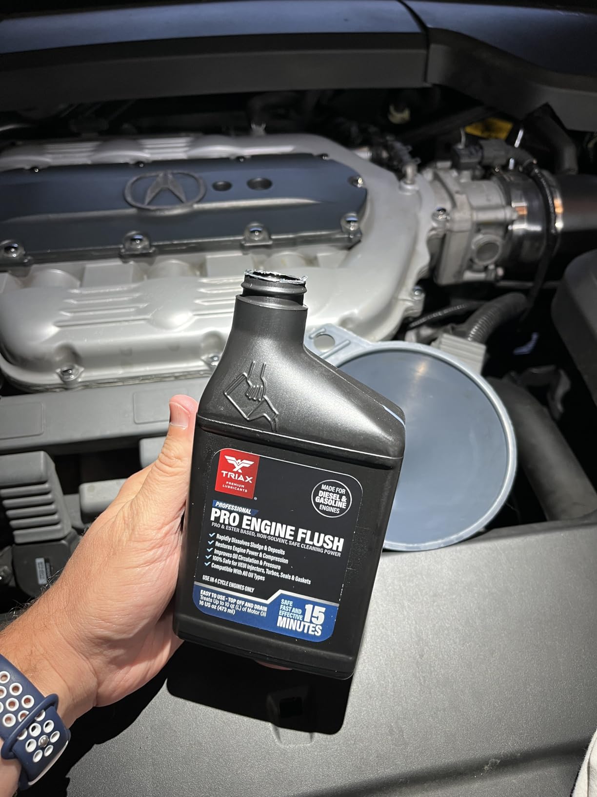 TRIAX Pro Engine Flush Oil-Based Deep Clean Motor Oil Flush Removes Sludge & Carbon | Non-Solvent | Safe for Engine, Seals, Injectors | Professional Shop Grade (16 oz - 473 ml) customer photo 2