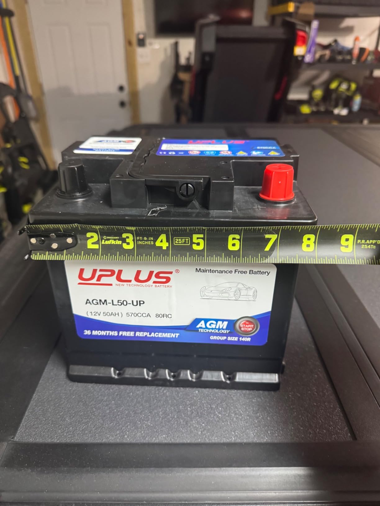 UPLUS BCI Group 35 AGM Car Battery, 12V 55Ah 650CCA 88RC Start-Stop | Maintenance Free Premium Start and Stop Automotive Batteries customer photo 1