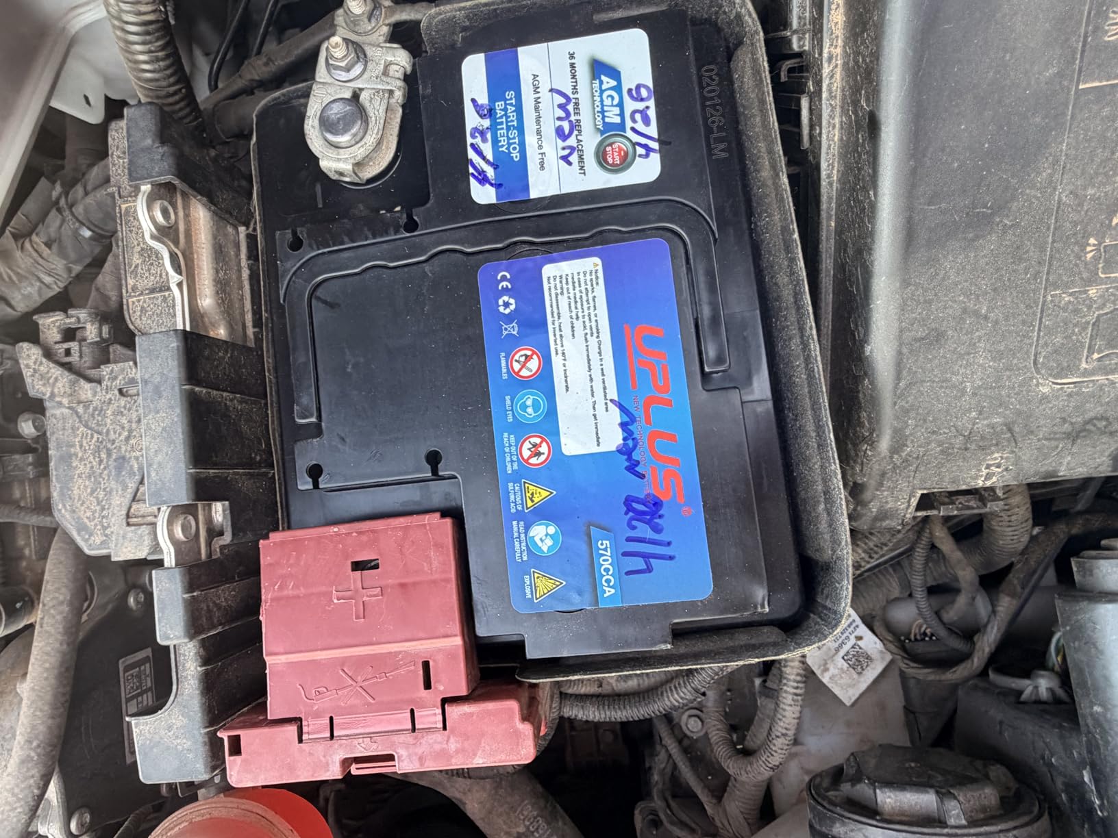 UPLUS BCI Group 35 AGM Car Battery, 12V 55Ah 650CCA 88RC Start-Stop | Maintenance Free Premium Start and Stop Automotive Batteries customer photo 2