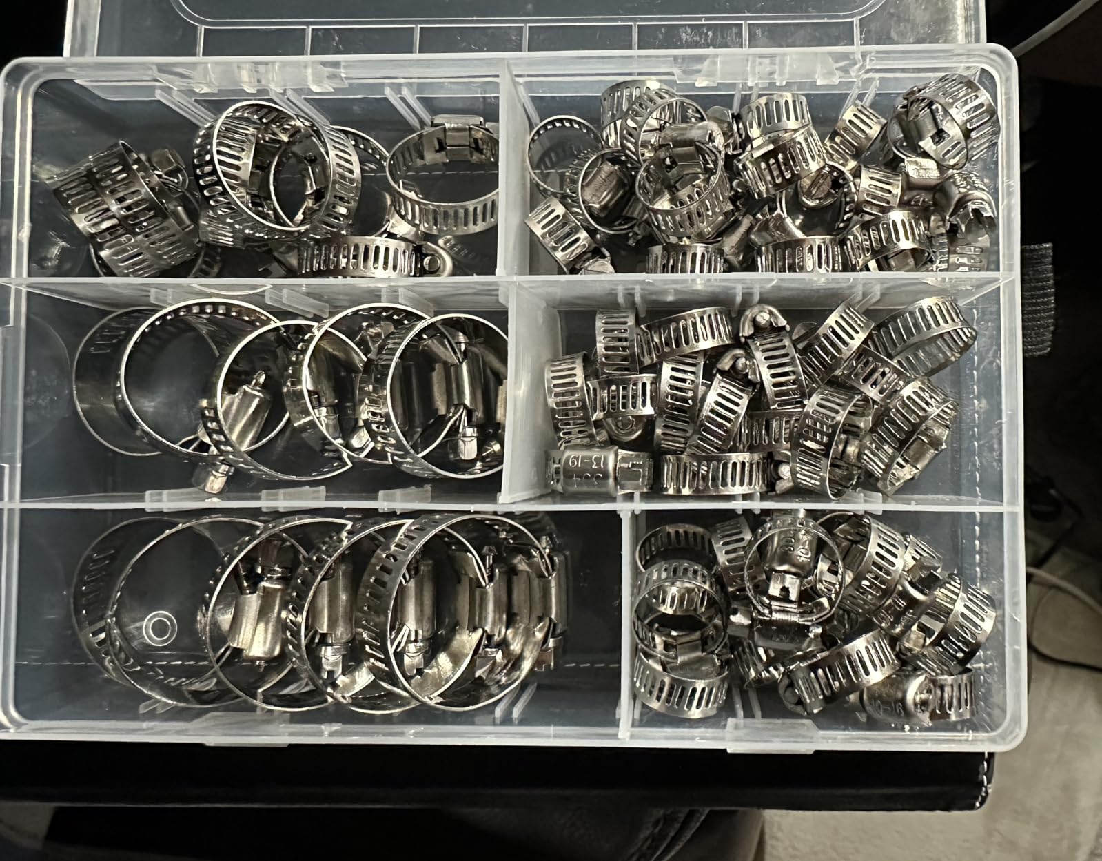 70PCS Hose Clamp Assortment Kit, 304 Stainless Worm Gear Clamps | Fits 1/4