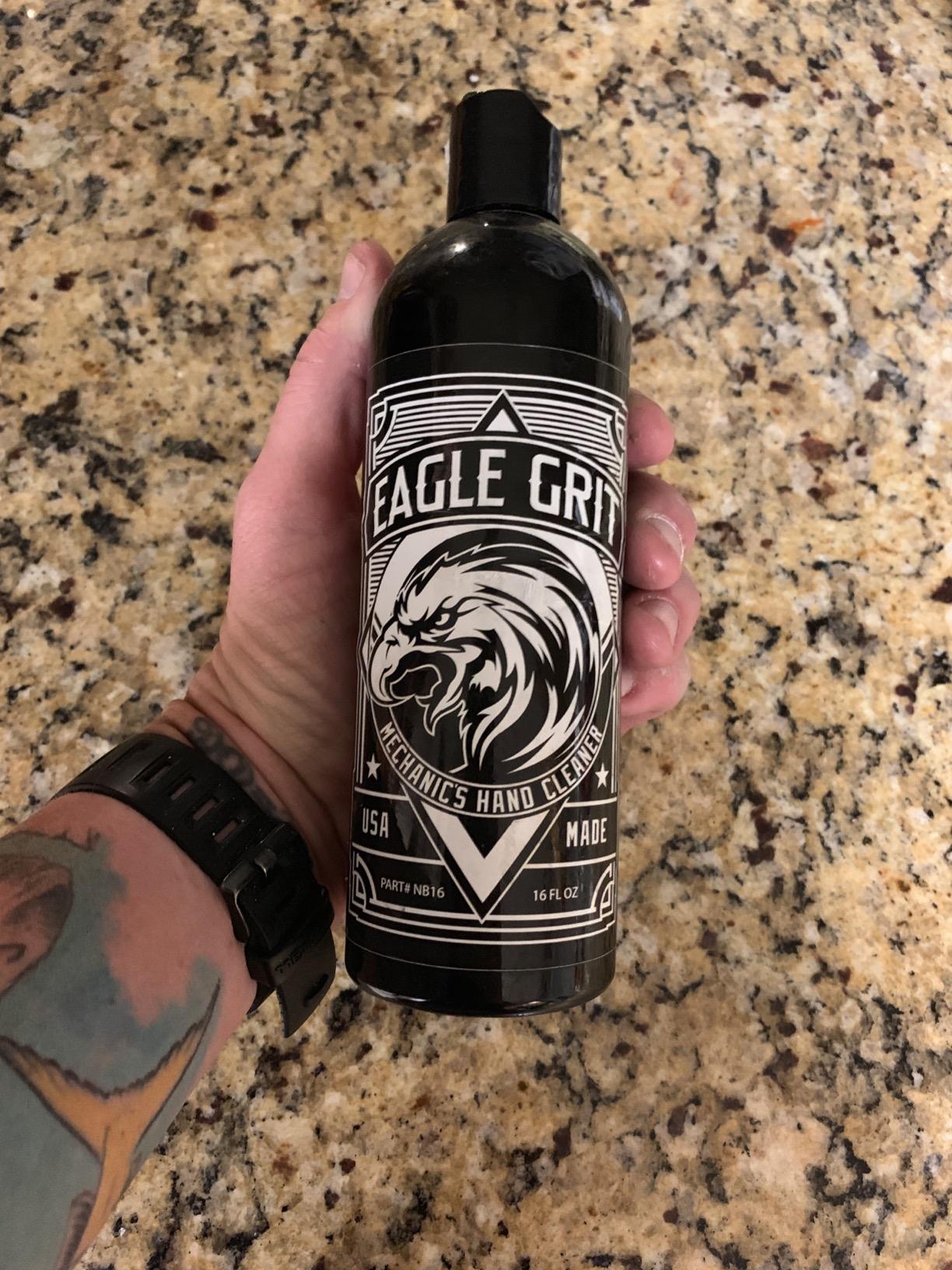 Eagle Grit Heavy Duty Industrial Hand Cleaner - USA Made Mechanic Soap - Silica-Based, Solvent-Free Hand Degreaser - Removes Grease, Oil, Paint - 4 Ounce customer photo 2