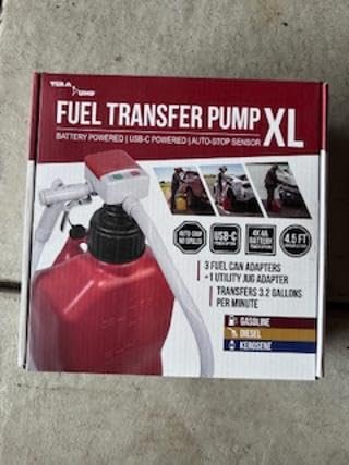 TERA PUMP Dual Power Auto Stop Liquid Transfer Pump | 3.2 GPM, AA Battery or USB-C Powered, 54
