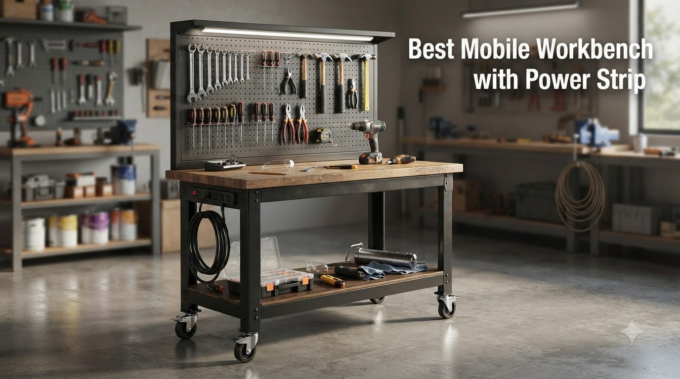 Best Mobile Workbench with Power Strip