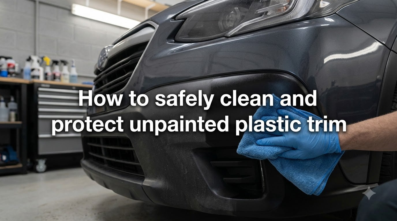 How to safely clean and protect unpainted plastic trim