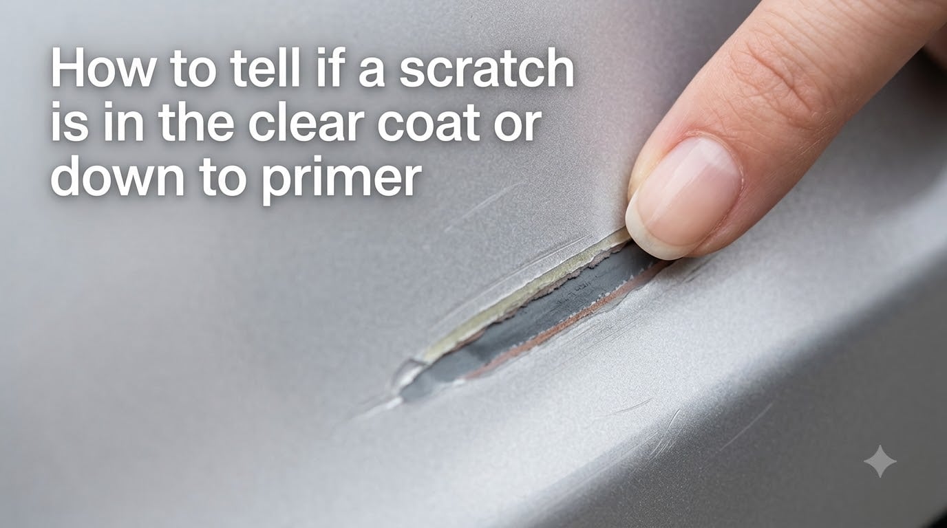 How to tell if a scratch is in the clear coat or down to primer