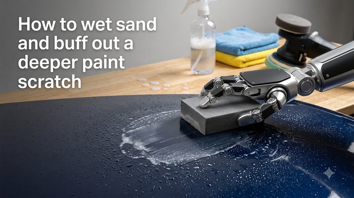 How to wet sand and buff out a deeper paint scratch