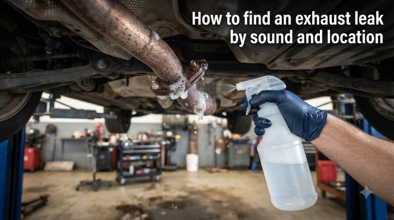 How to find an exhaust leak by sound and location
