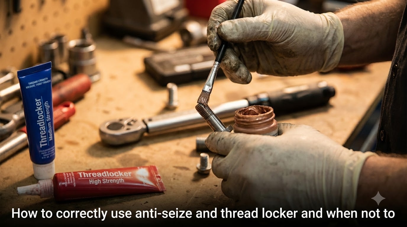 How to correctly use anti-seize and thread locker and when not to