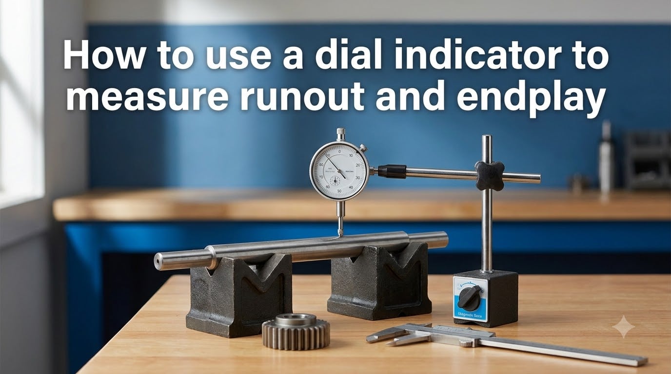 How to use a dial indicator to measure runout and endplay