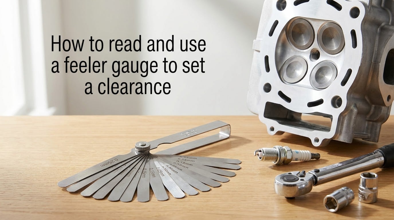 How to read and use a feeler gauge to set a clearance