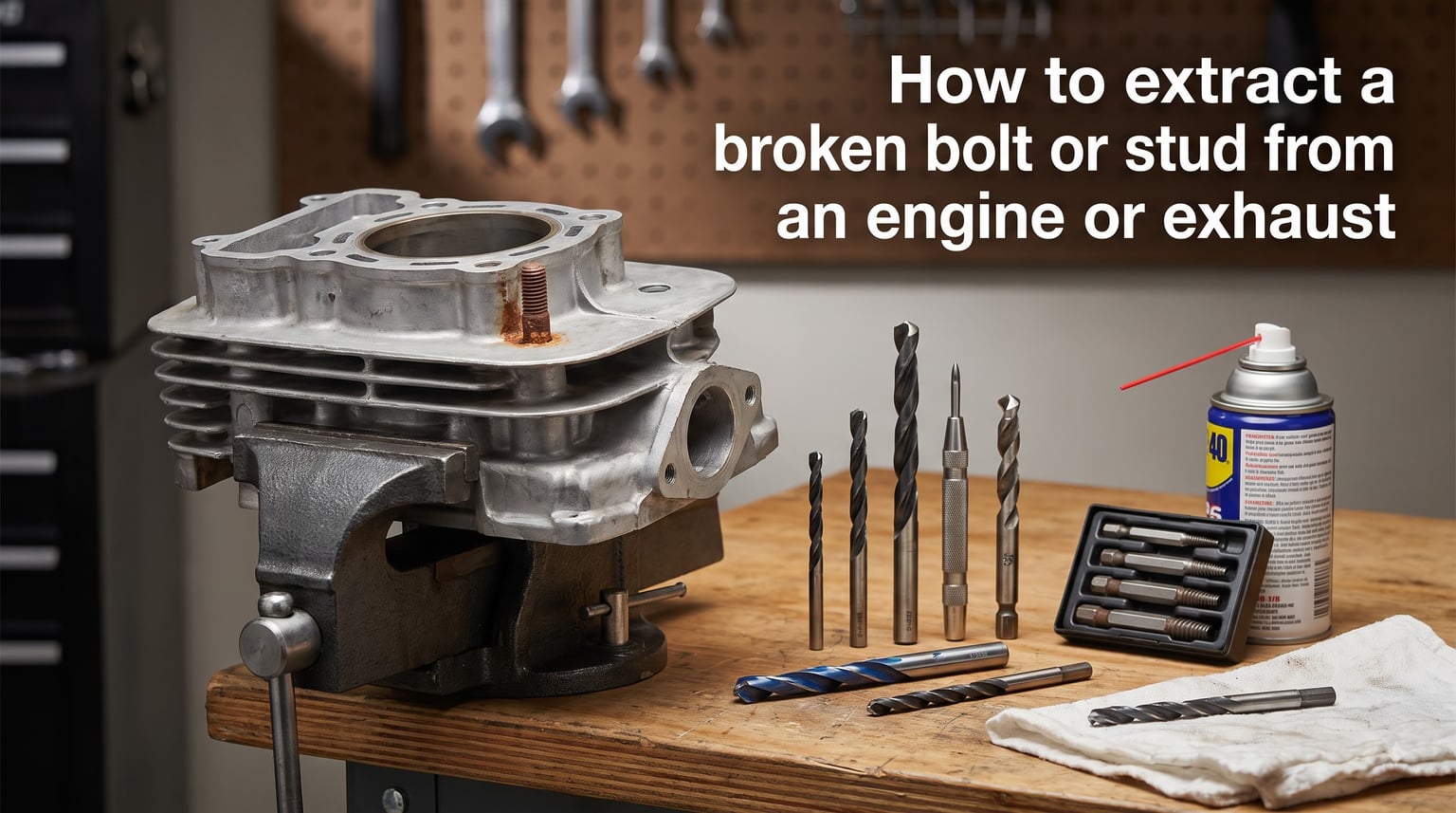 How to extract a broken bolt or stud from an engine or exhaust