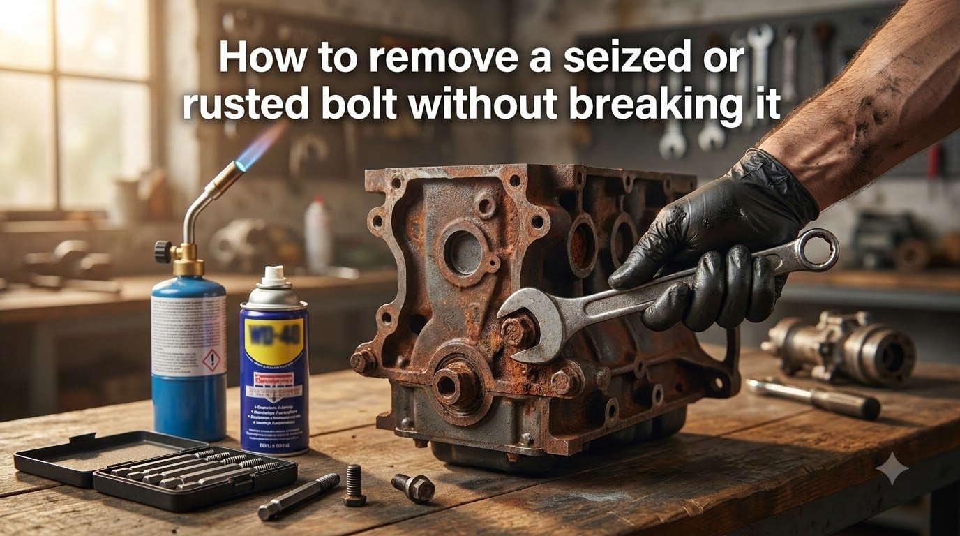 How to remove a seized or rusted bolt without breaking it