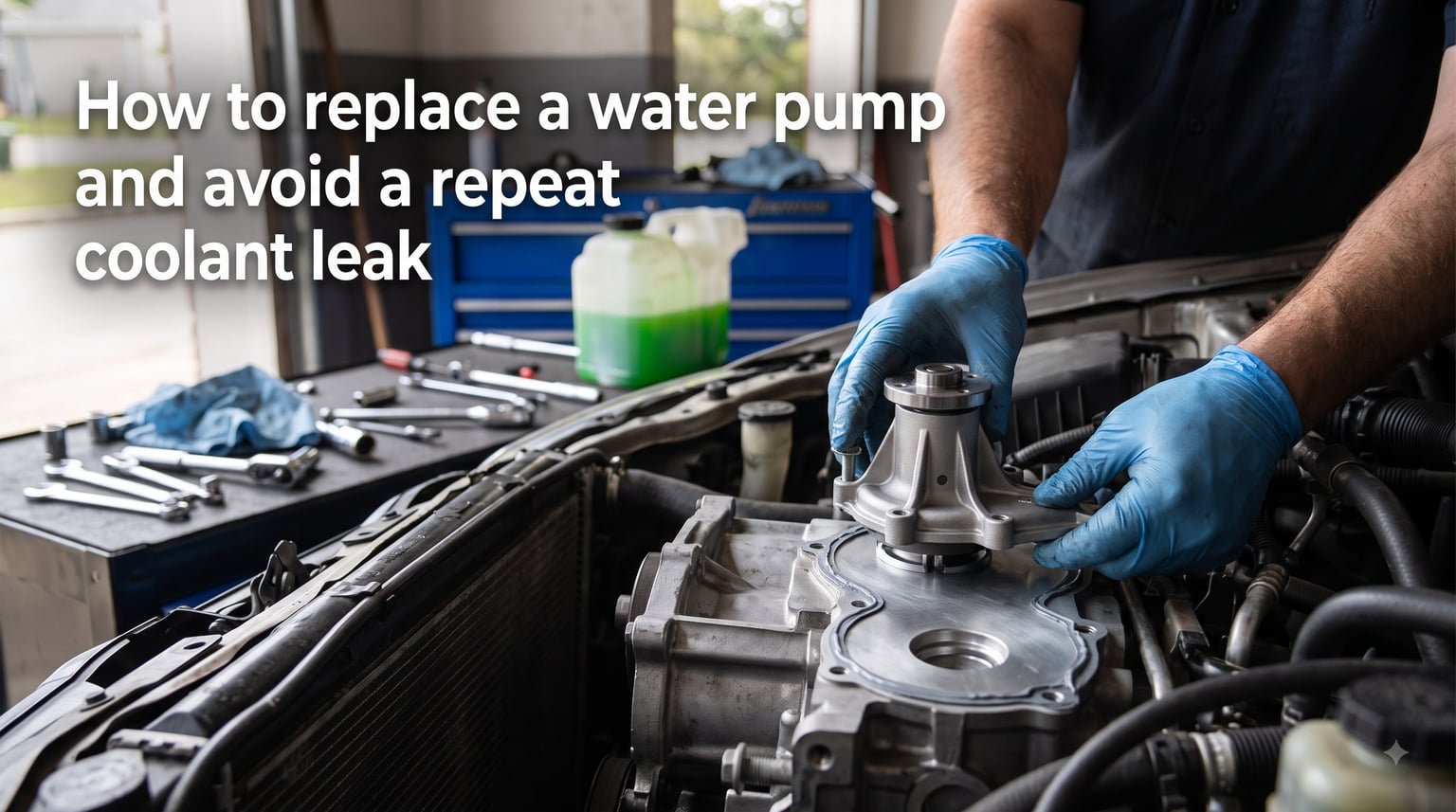 How to replace a water pump and avoid a repeat coolant leak
