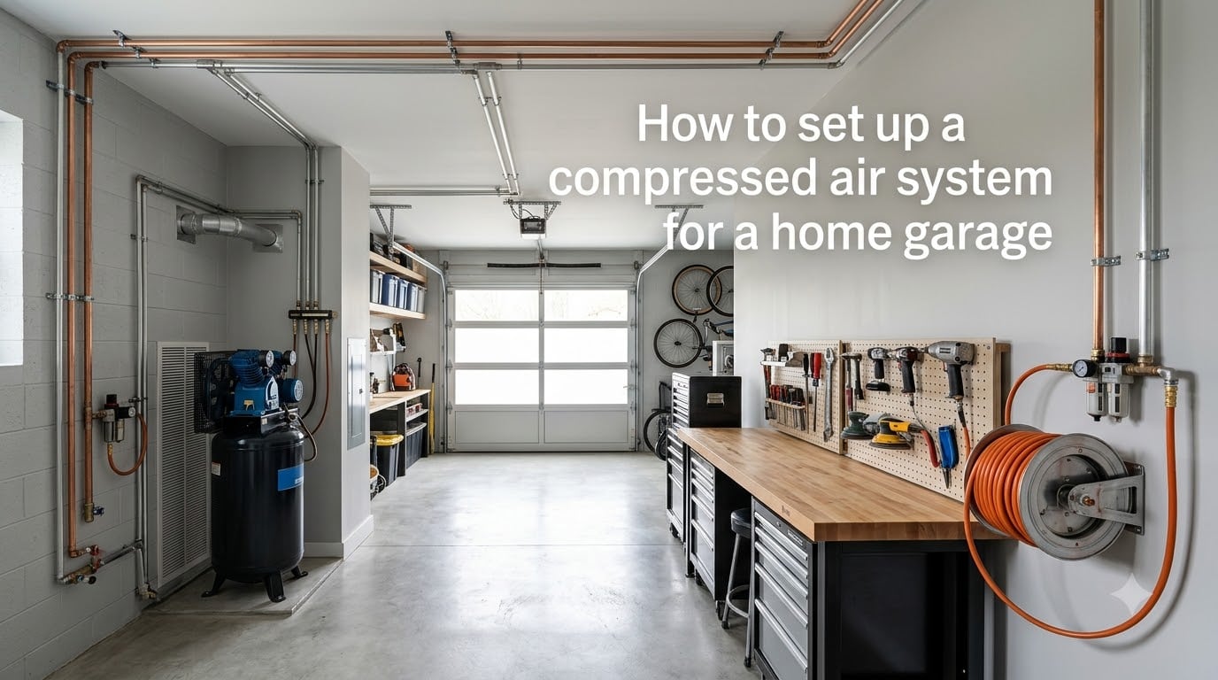 How to set up a compressed air system for a home garage