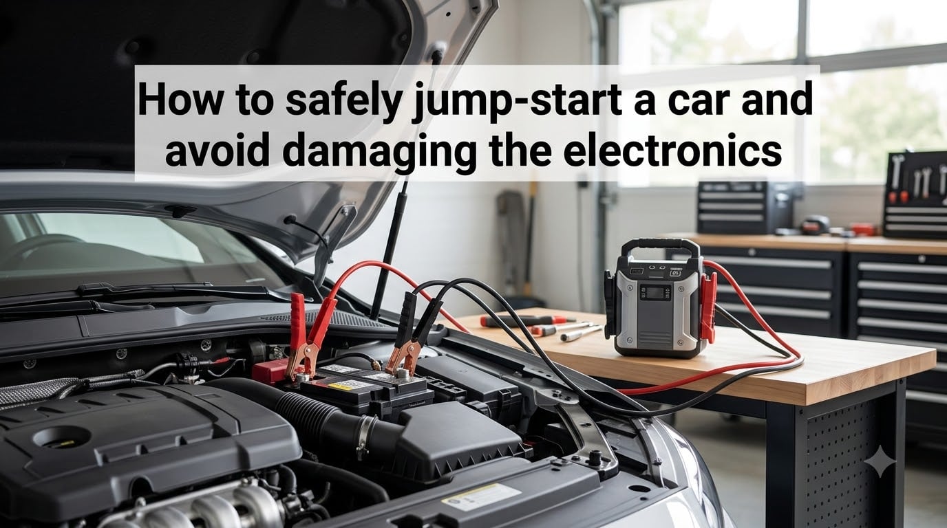 How to safely jump-start a car and avoid damaging the electronics